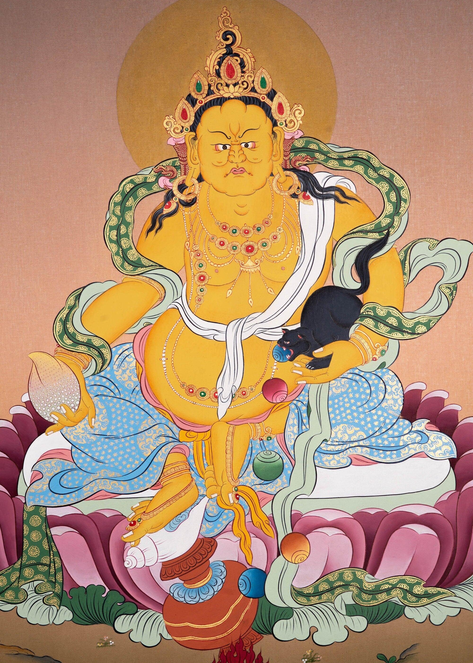 High quality Kuber Thangka on canvas