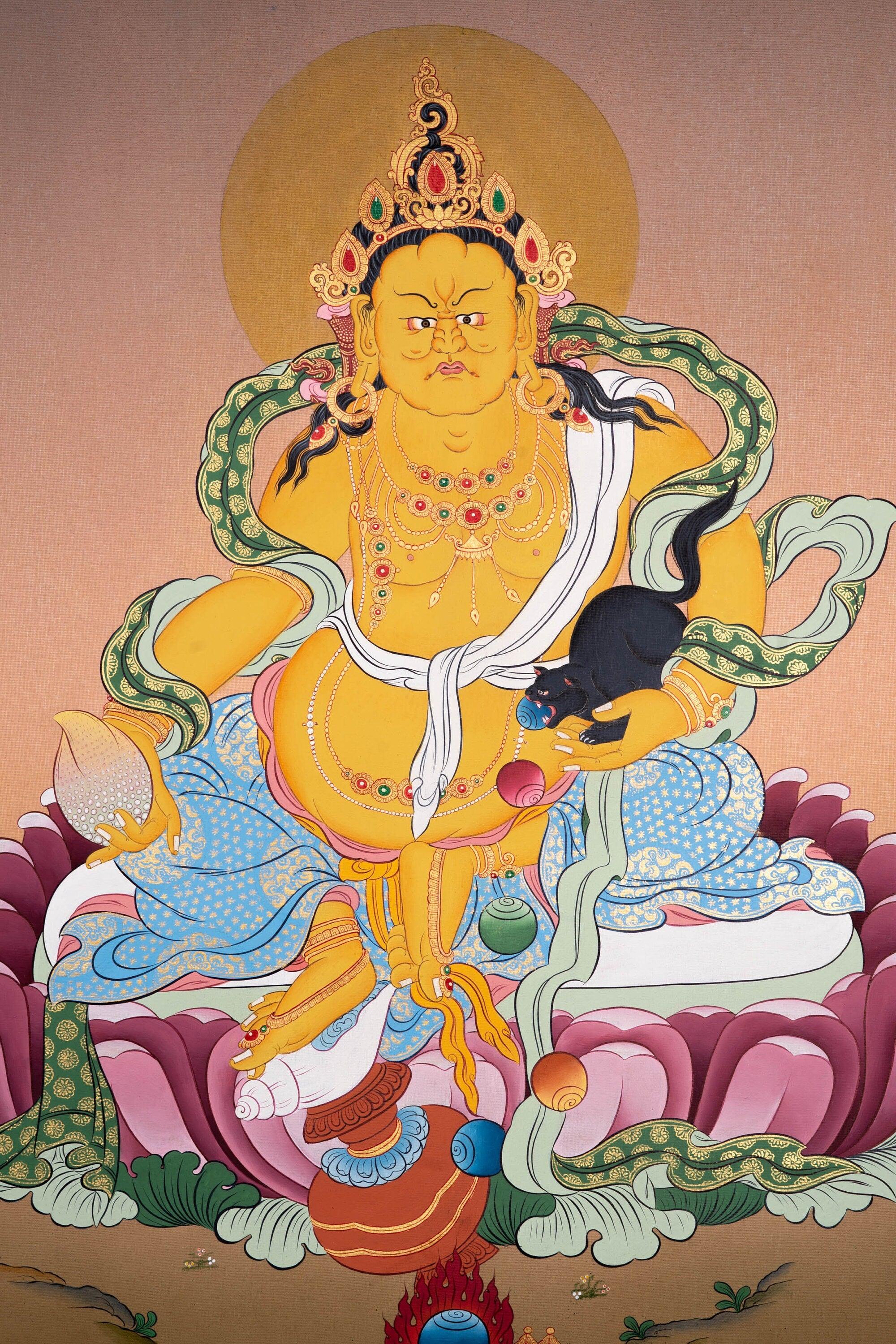 High quality Kuber Thangka on canvas