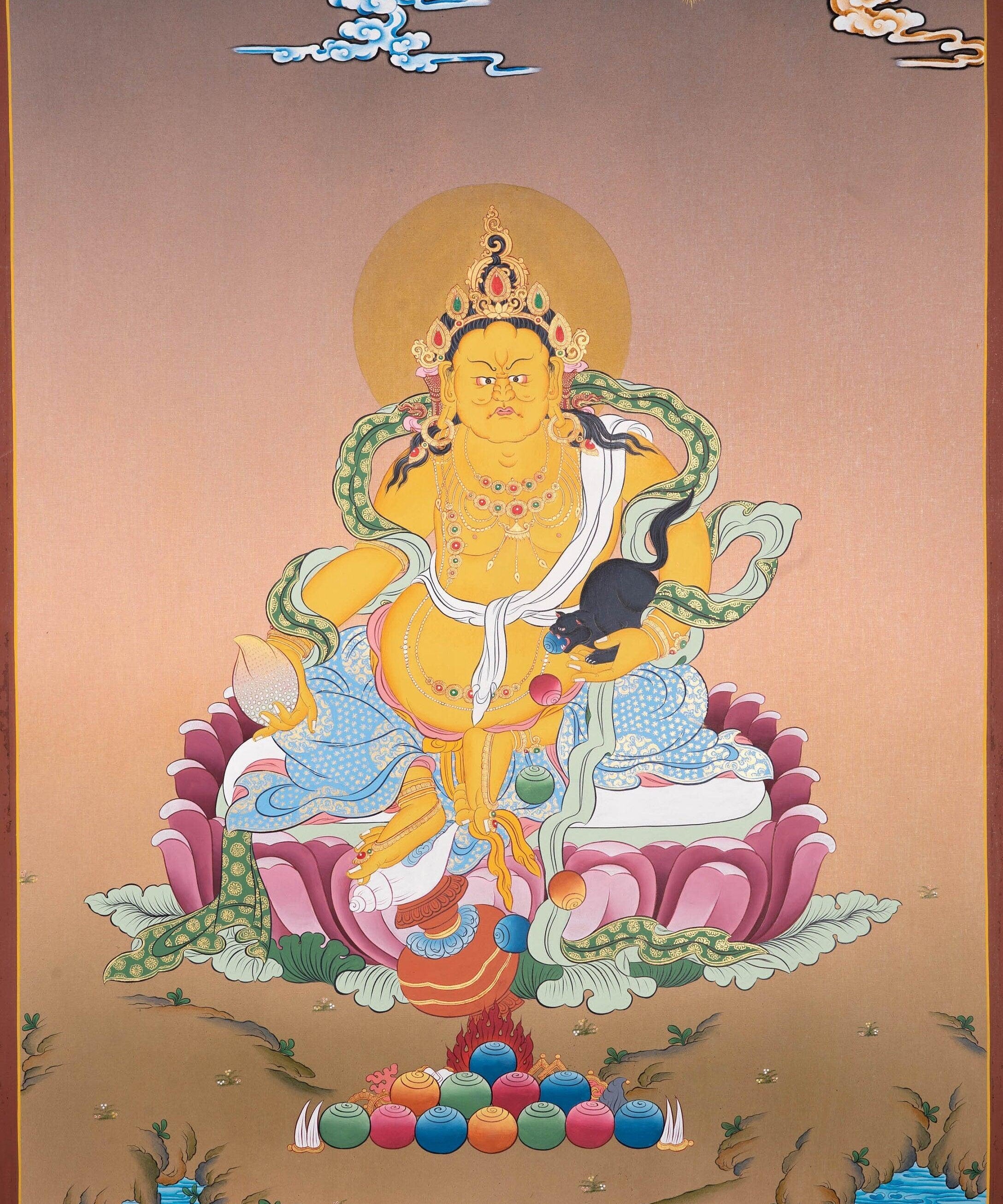 High quality Kuber Thangka on canvas