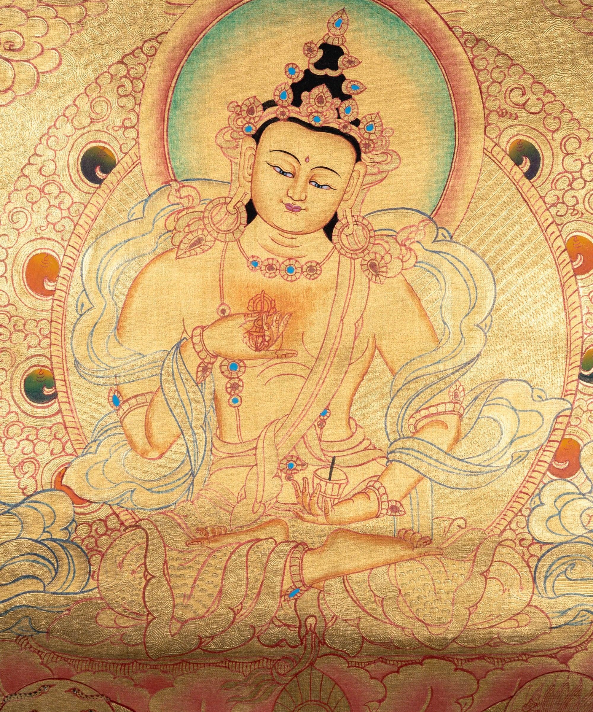 Vajrasattva Tibetan Thangka Art For Meditational Practice and Spiritual Gifts
