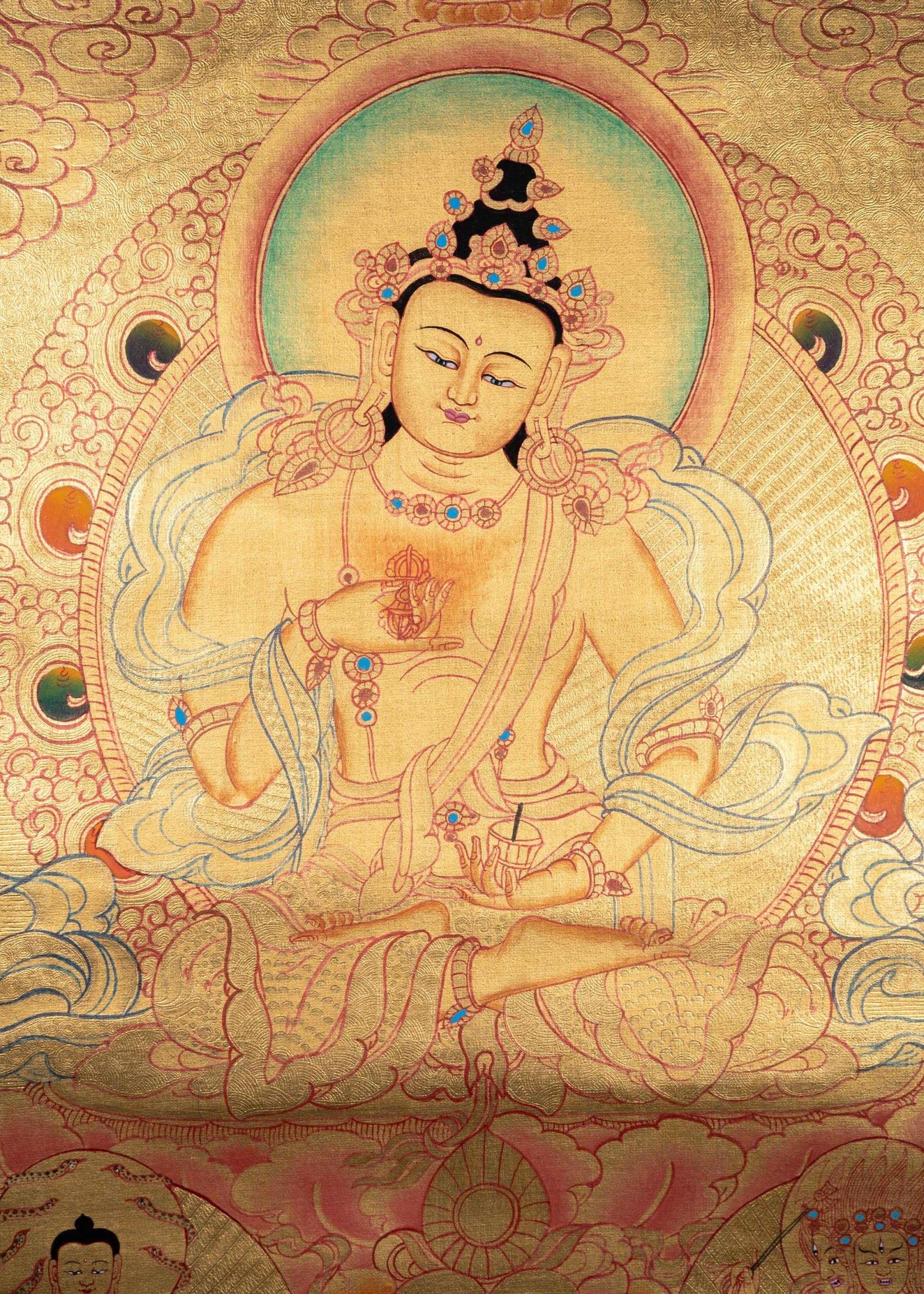 Vajrasattva Tibetan Thangka Art For Meditational Practice and Spiritual Gifts
