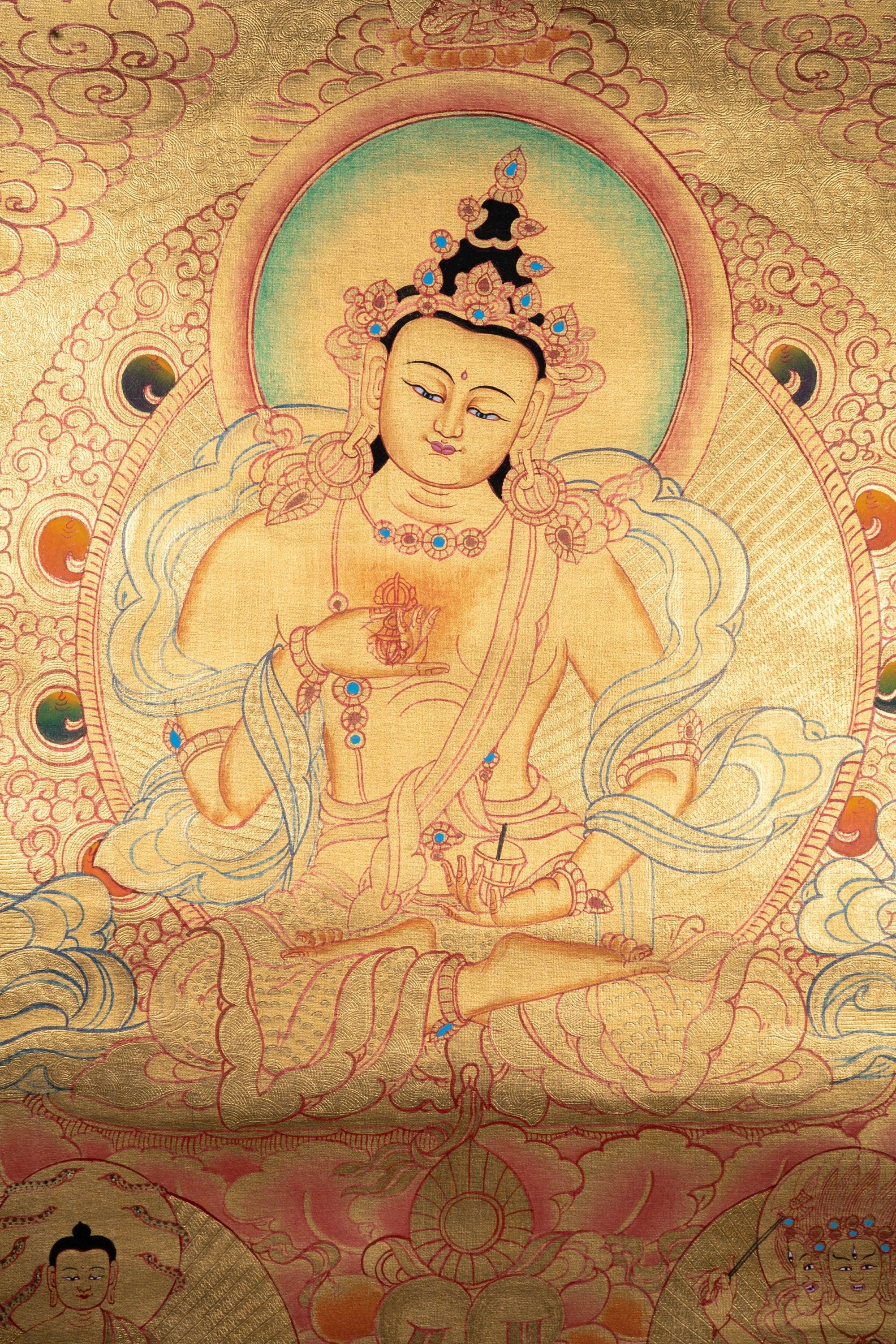 Vajrasattva Tibetan Thangka Art For Meditational Practice and Spiritual Gifts