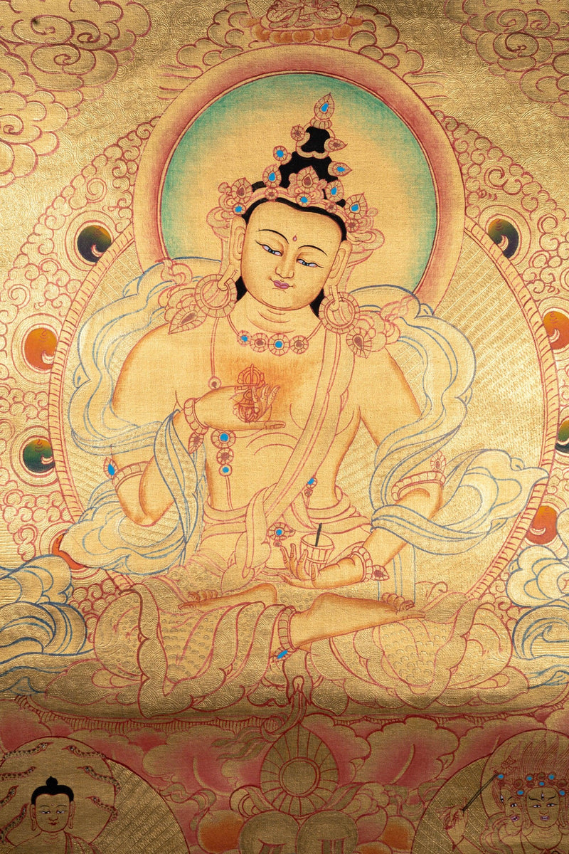 Vajrasattva Tibetan Thangka Art For Meditational Practice and Spiritual Gifts