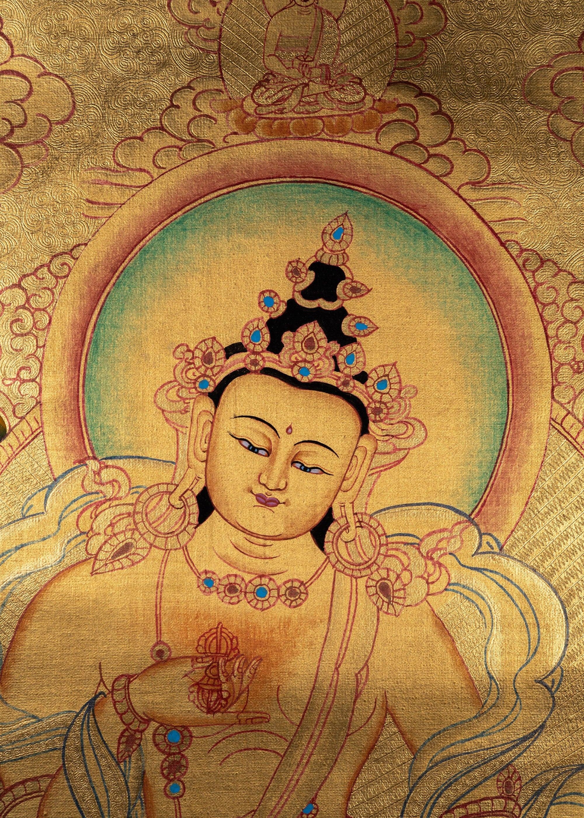 Vajrasattva Tibetan Thangka Art For Meditational Practice and Spiritual Gifts