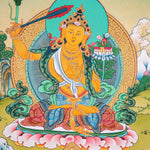 Genuine Hand Art Manjushri Thangka For Meditational Practice and Spiritual Gifts