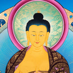 Tibetan Thangka Painting of Shakyamuni Buddha