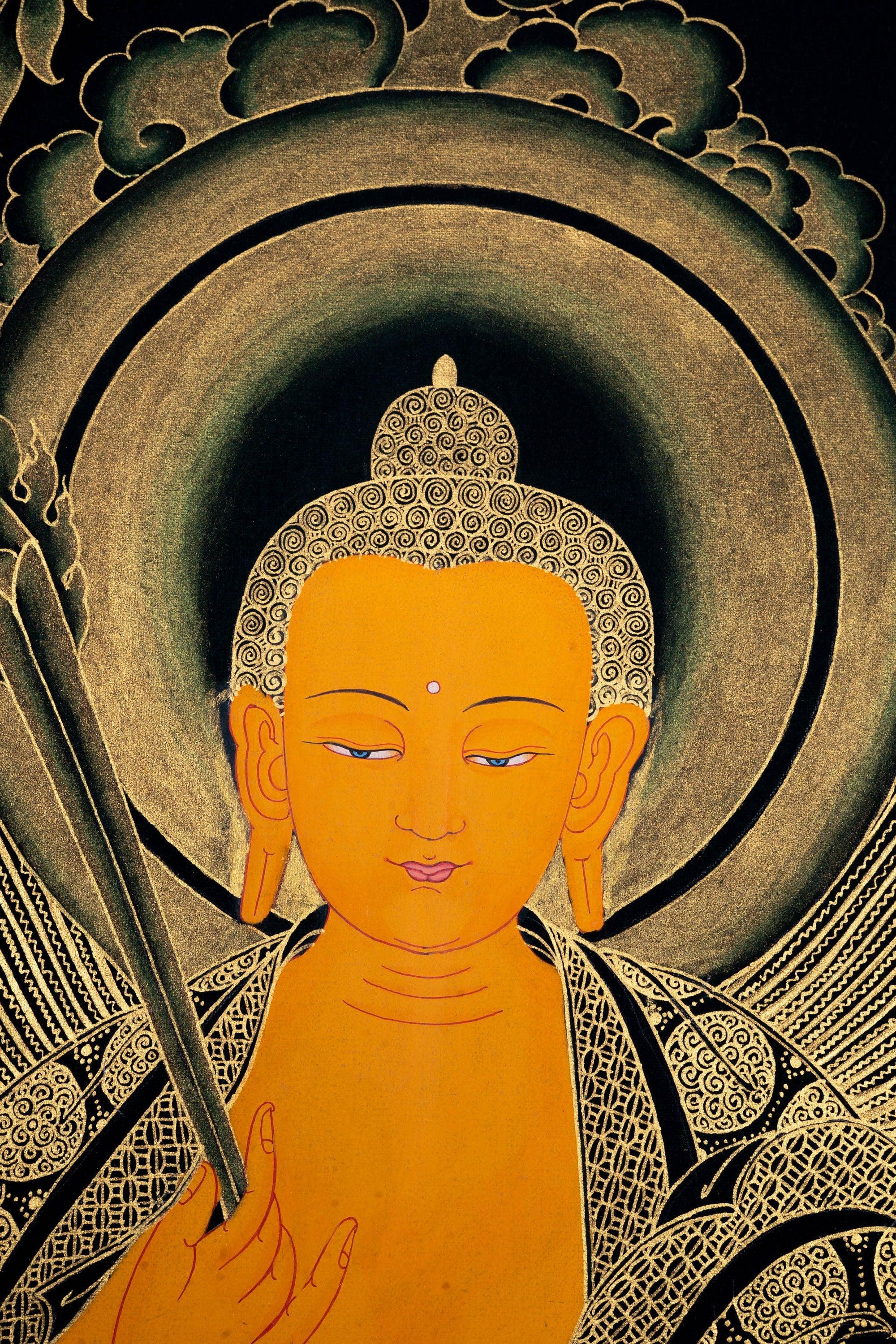 Beautiful Thangka Painting of Shakyamuni Buddha