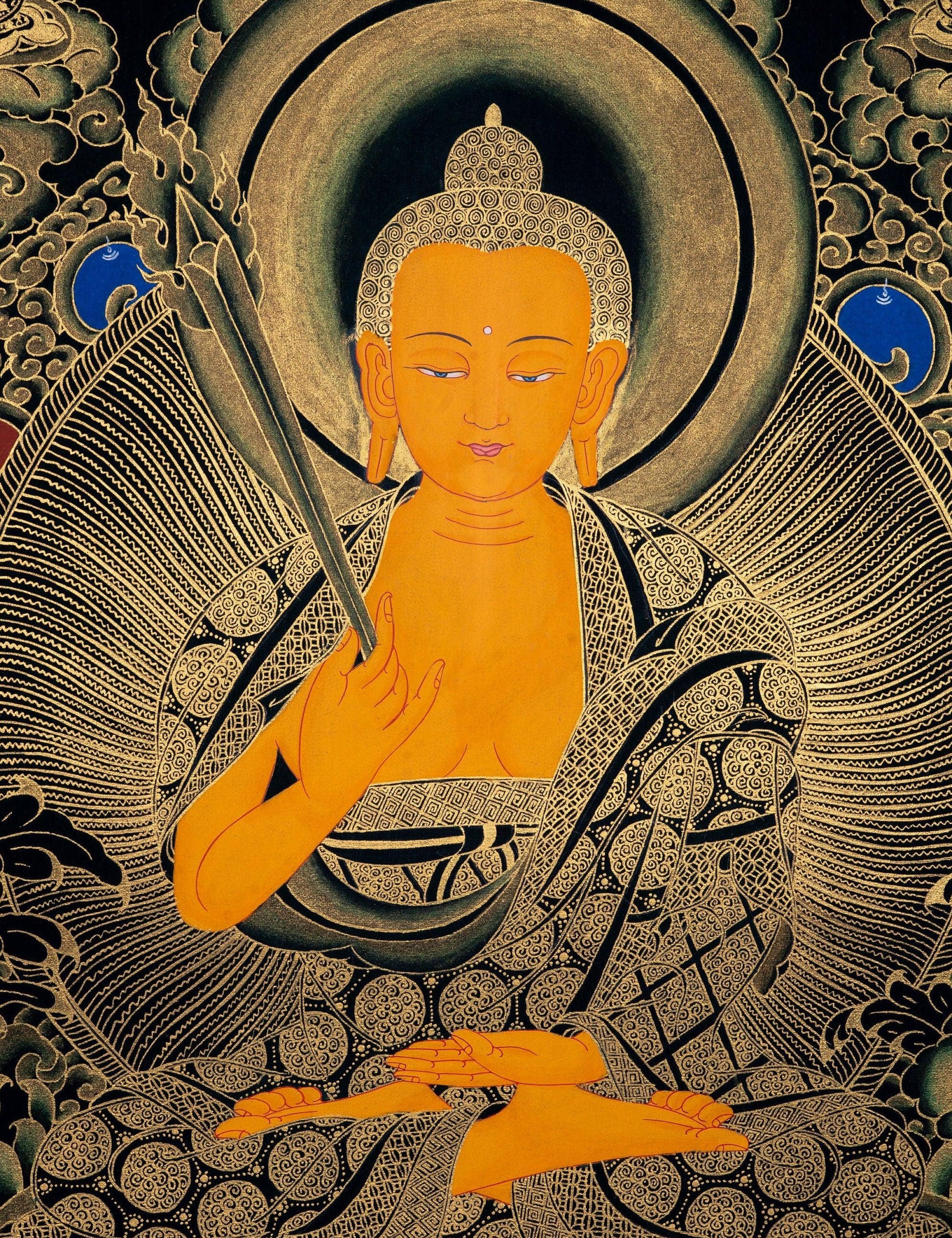 Beautiful Thangka Painting of Shakyamuni Buddha