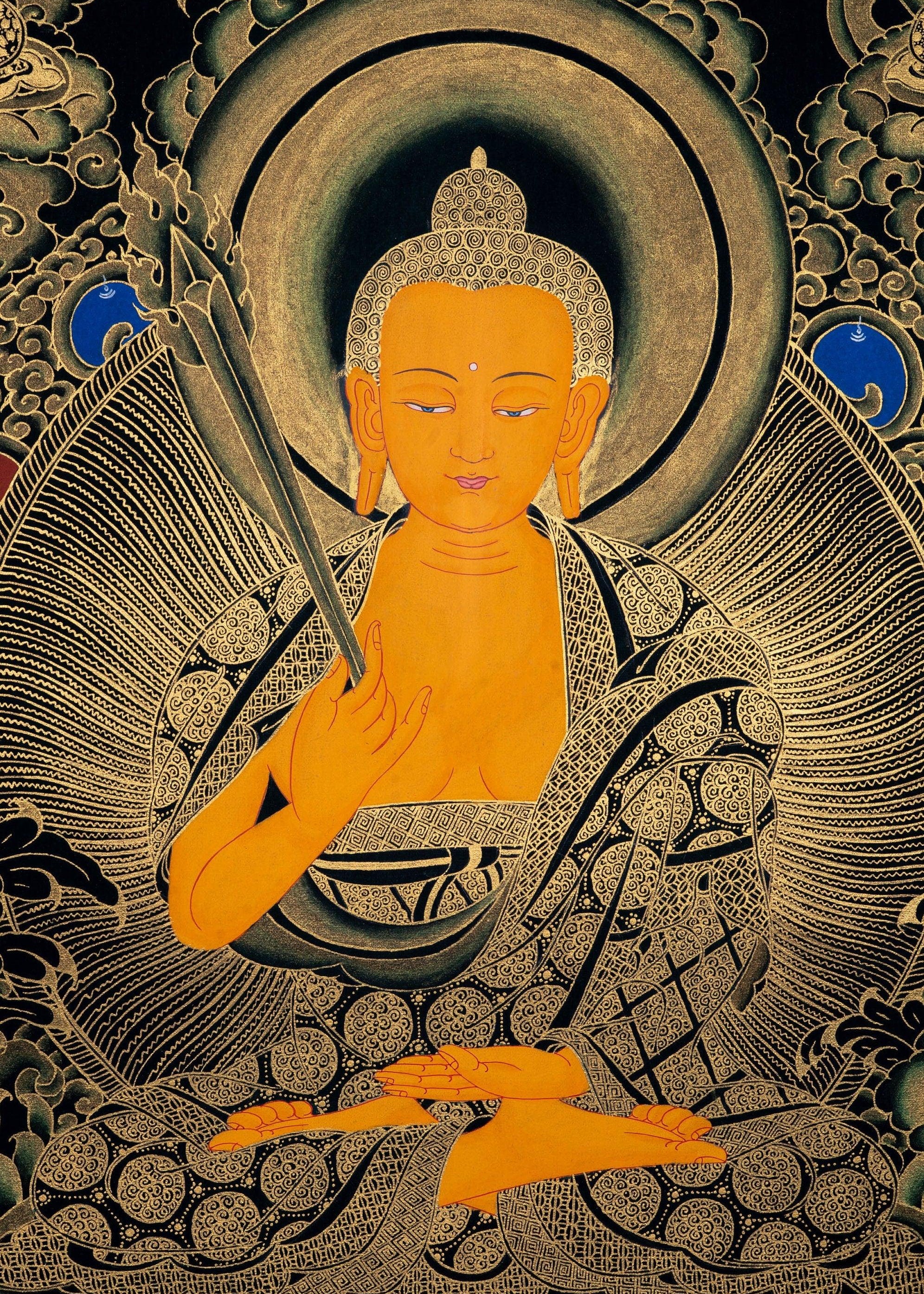 Beautiful Thangka Painting of Shakyamuni Buddha