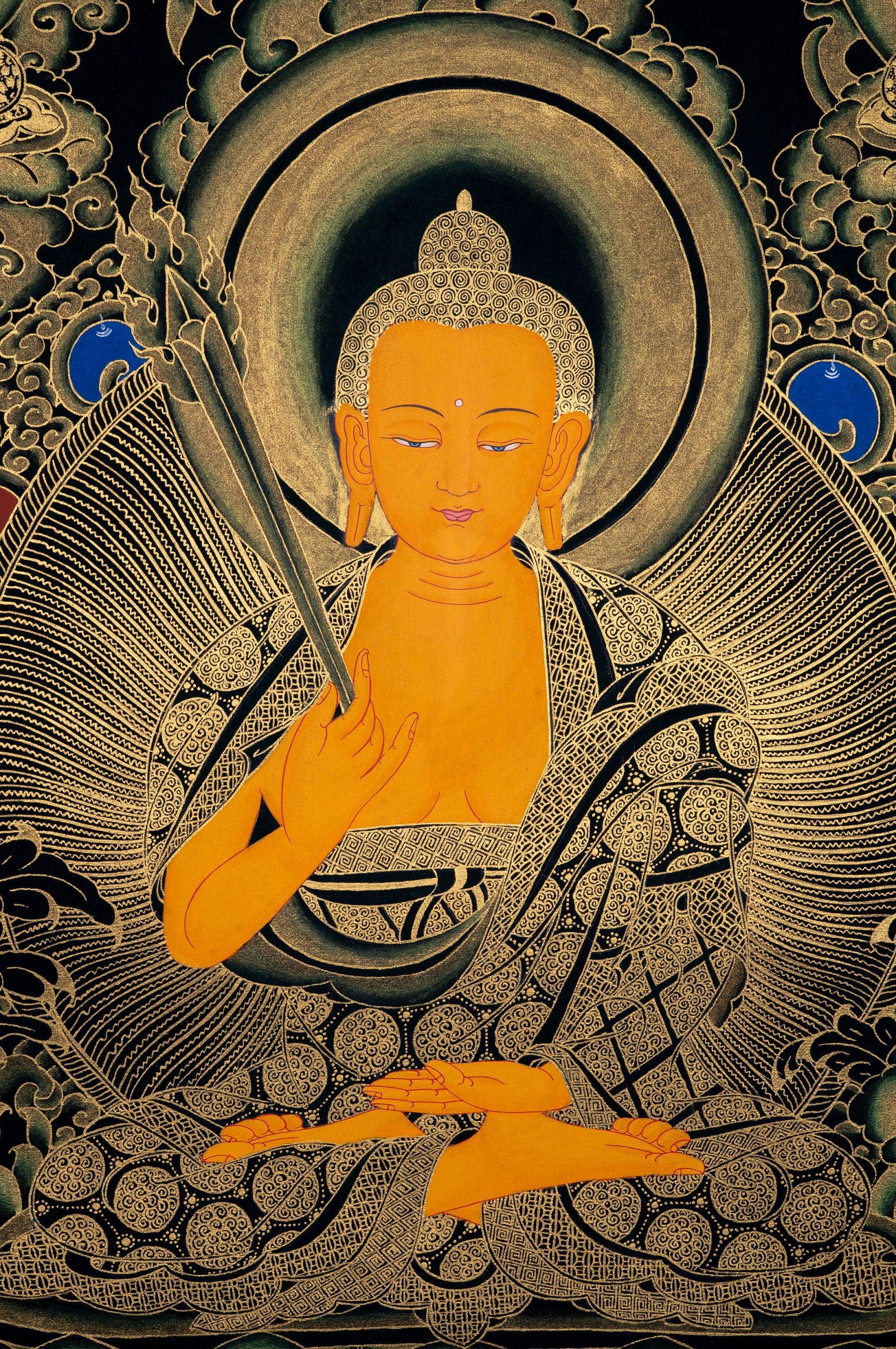 Beautiful Thangka Painting of Shakyamuni Buddha