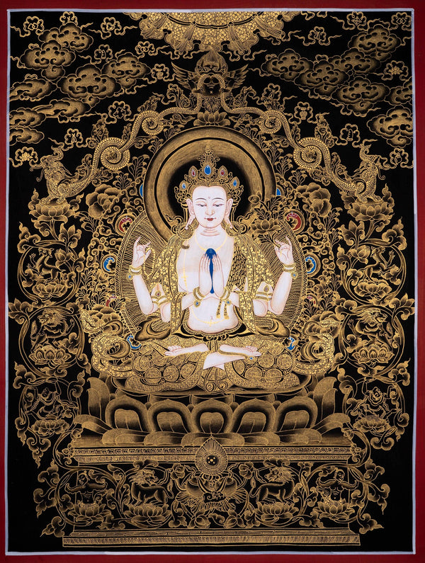 Chenrezig Thangka Painting