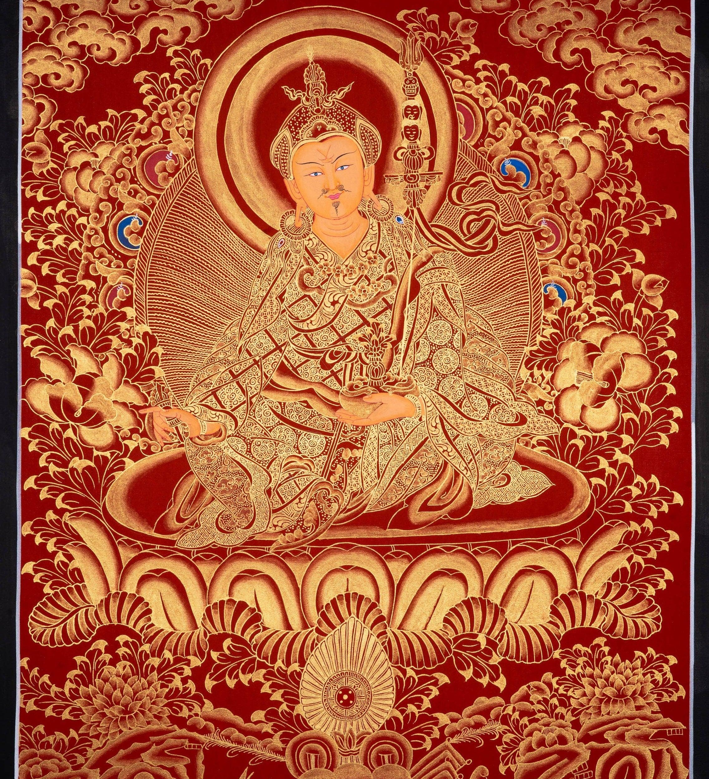 Guru Rinpoche Thangka Painting - Guru Padmasambhava - Himalayas Shop