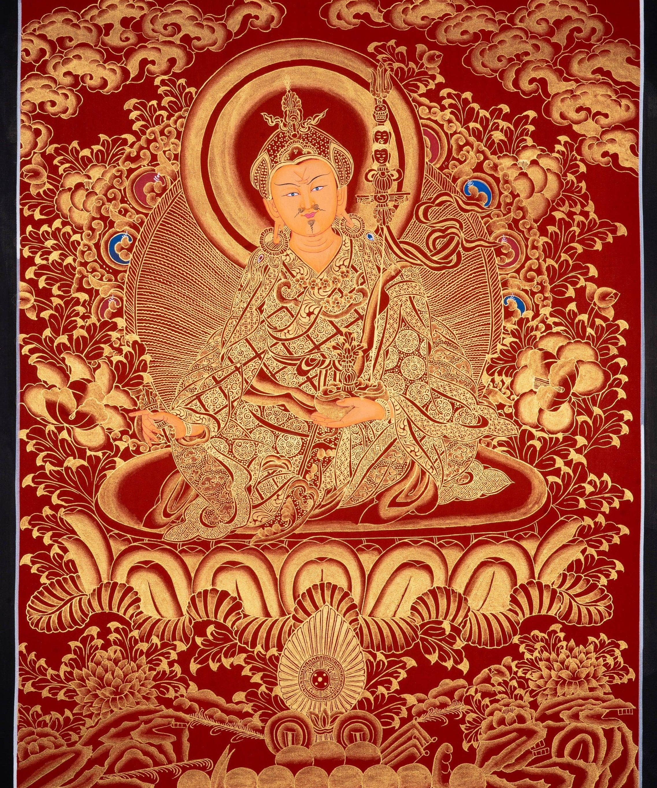 Guru Rinpoche Thangka - Tibetan Painting