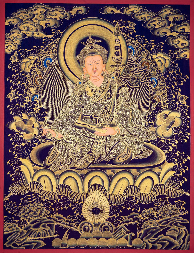 Guru Rinpoche Thangka Painting - Guru Padmasambhava - Himalayas Shop