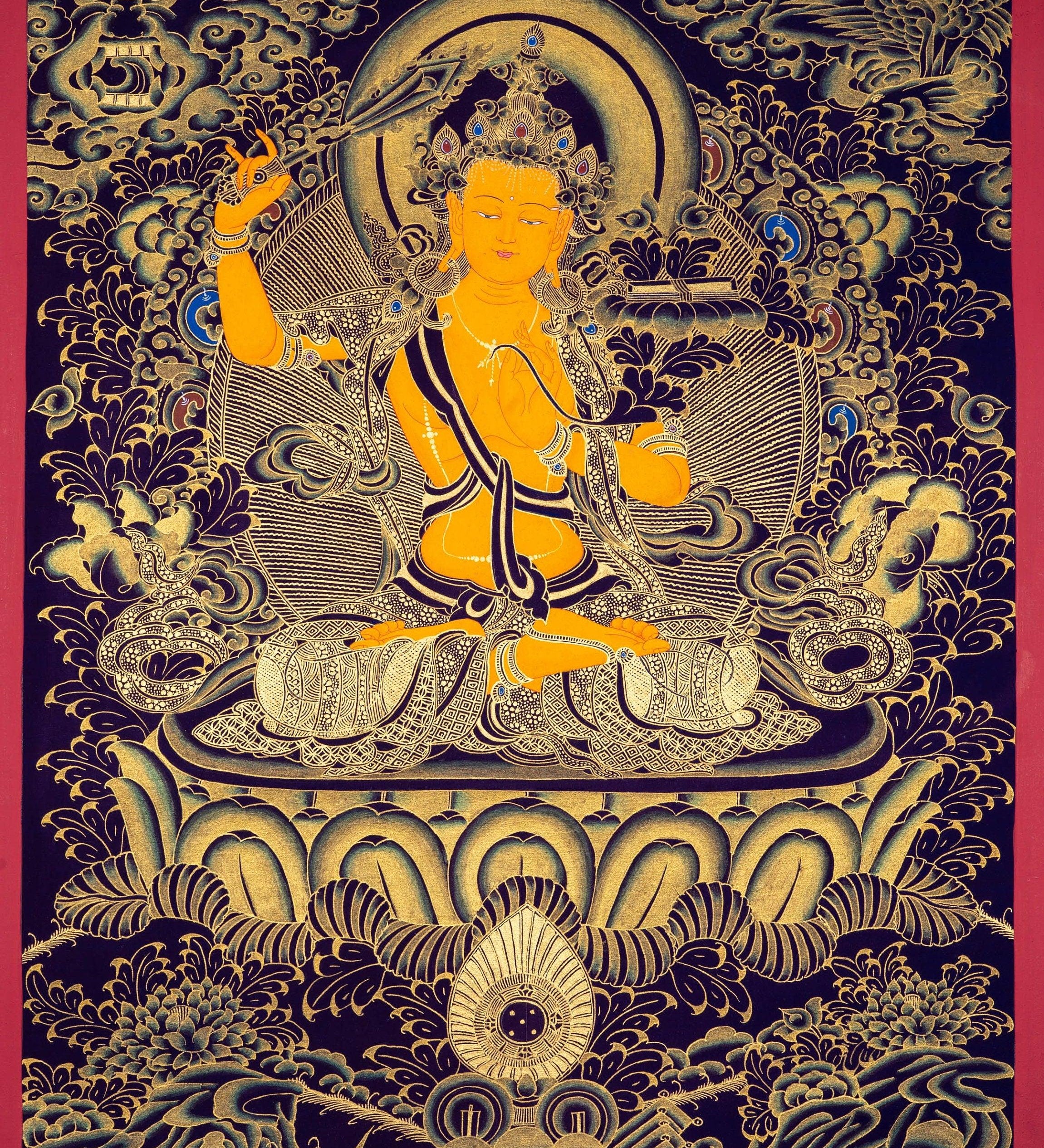 Manjushri Buddhist Deity for Wisdom and Compassion - Himalayas Shop