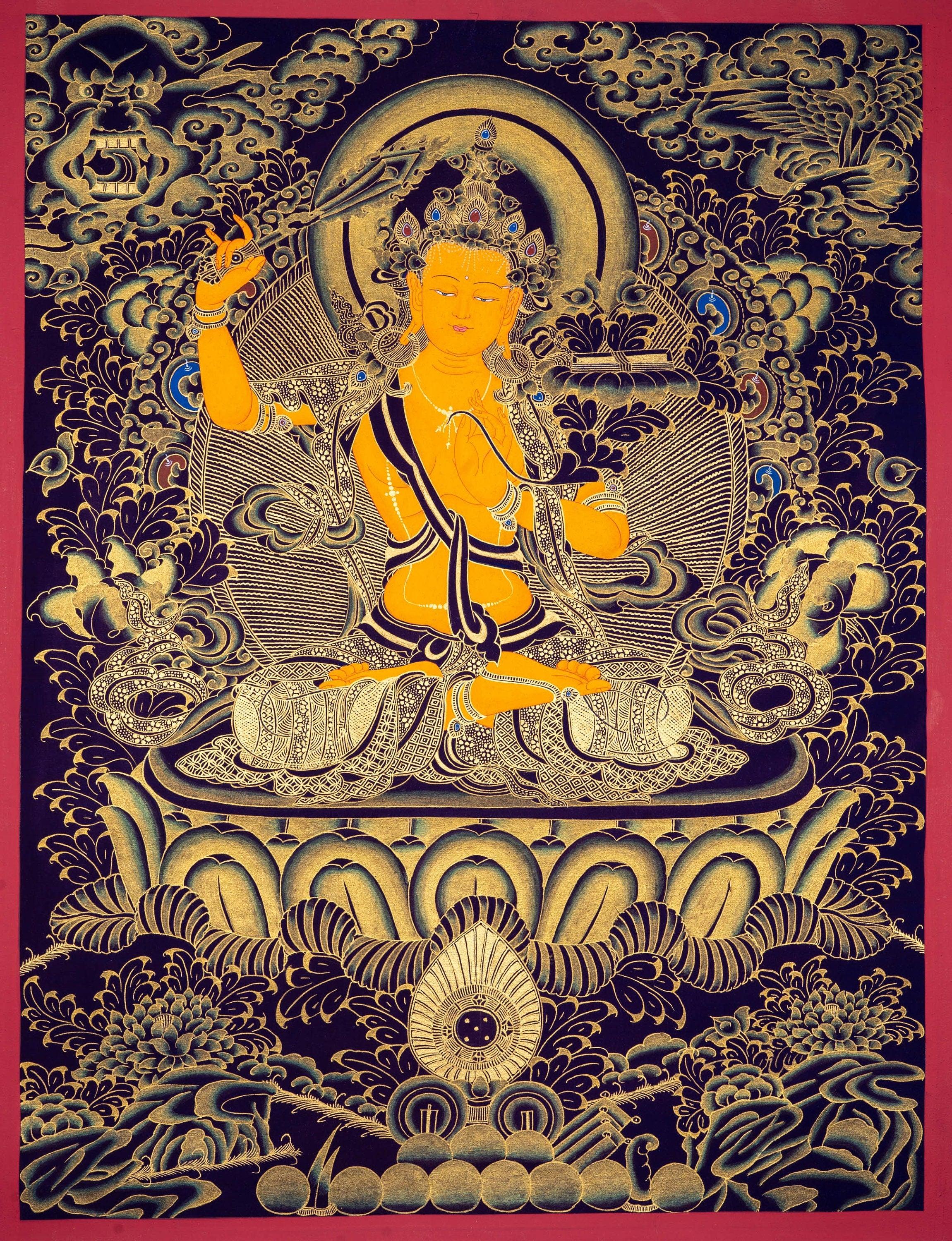 Manjushri Buddhist Deity for Wisdom and Compassion - Himalayas Shop