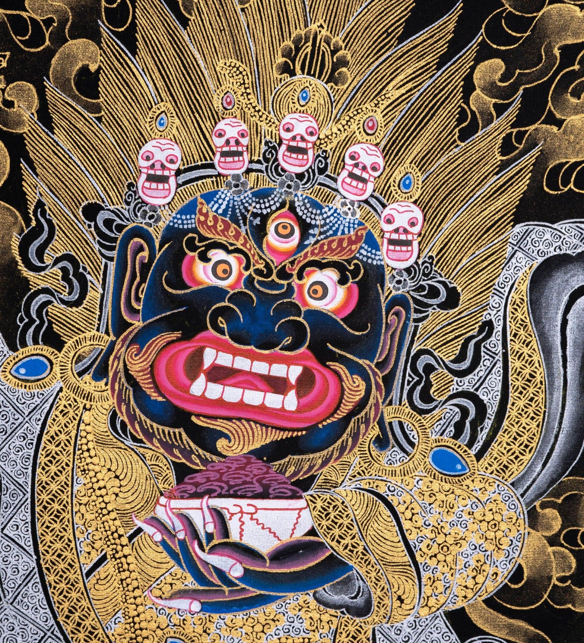 Pudke Mahakala Thangka Painting - Himalayas Shop