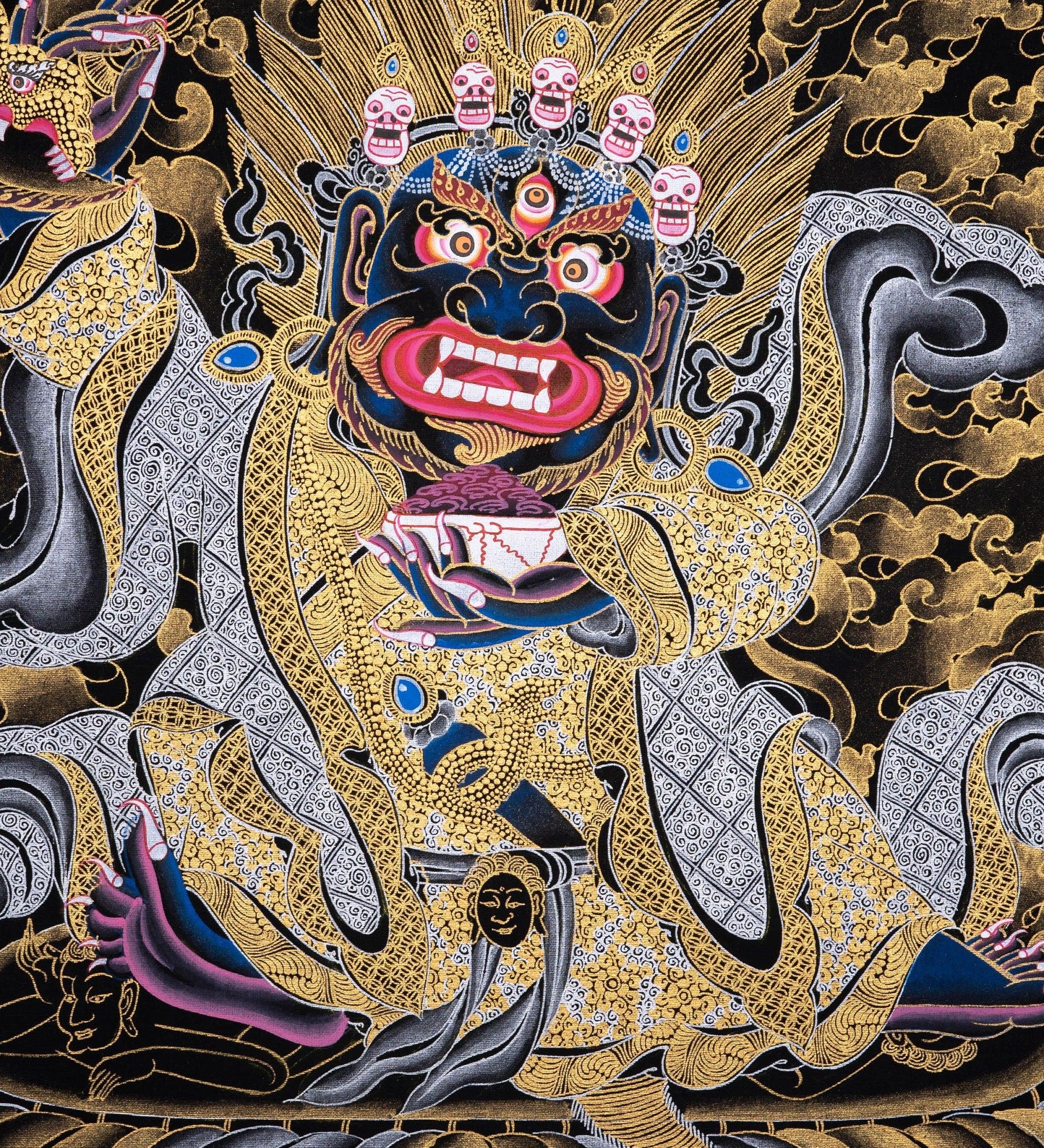 Pudke Mahakala Thangka Painting - Himalayas Shop