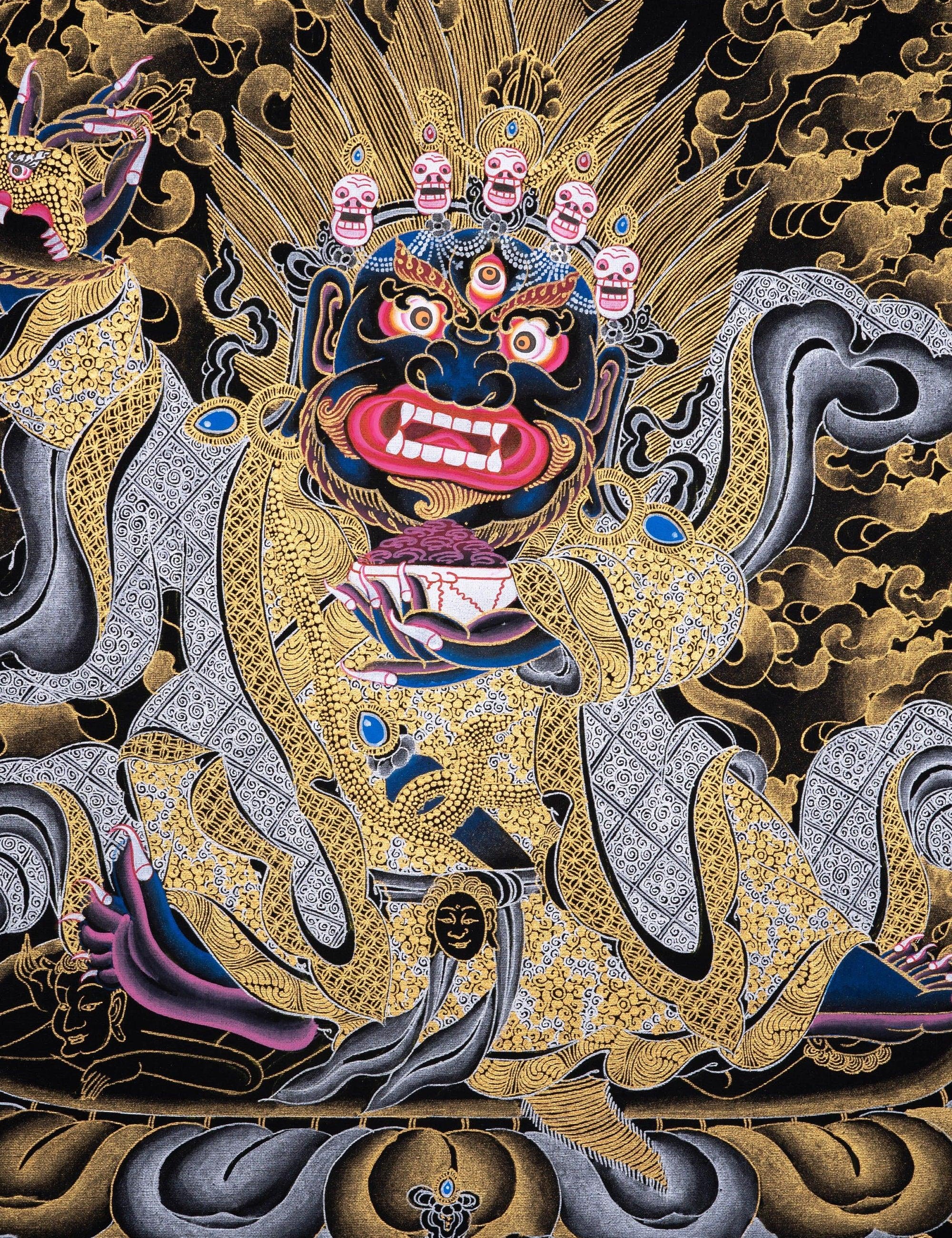 Pudke Mahakala Thangka Painting - Himalayas Shop