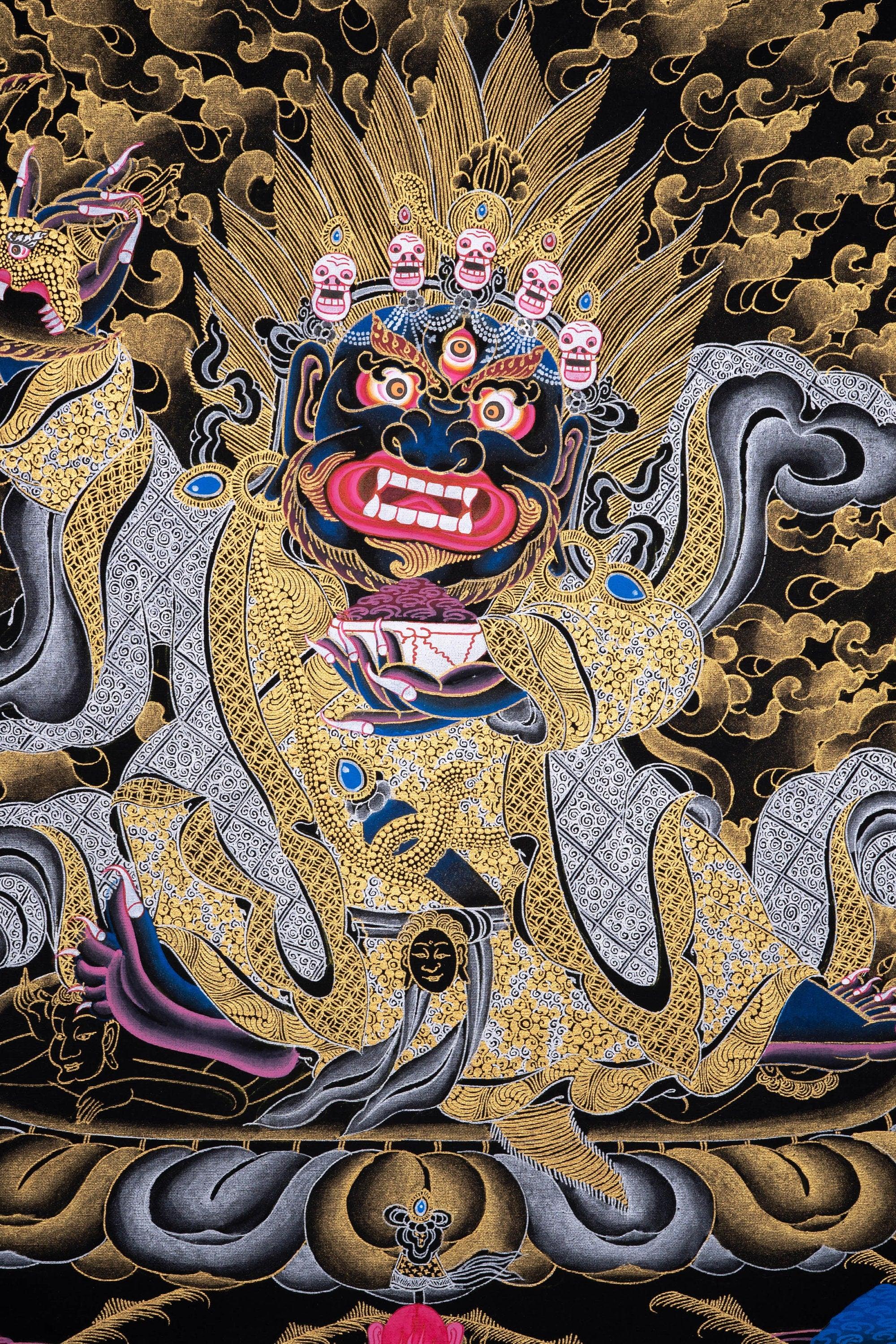 Pudke Mahakala Thangka Painting - Himalayas Shop