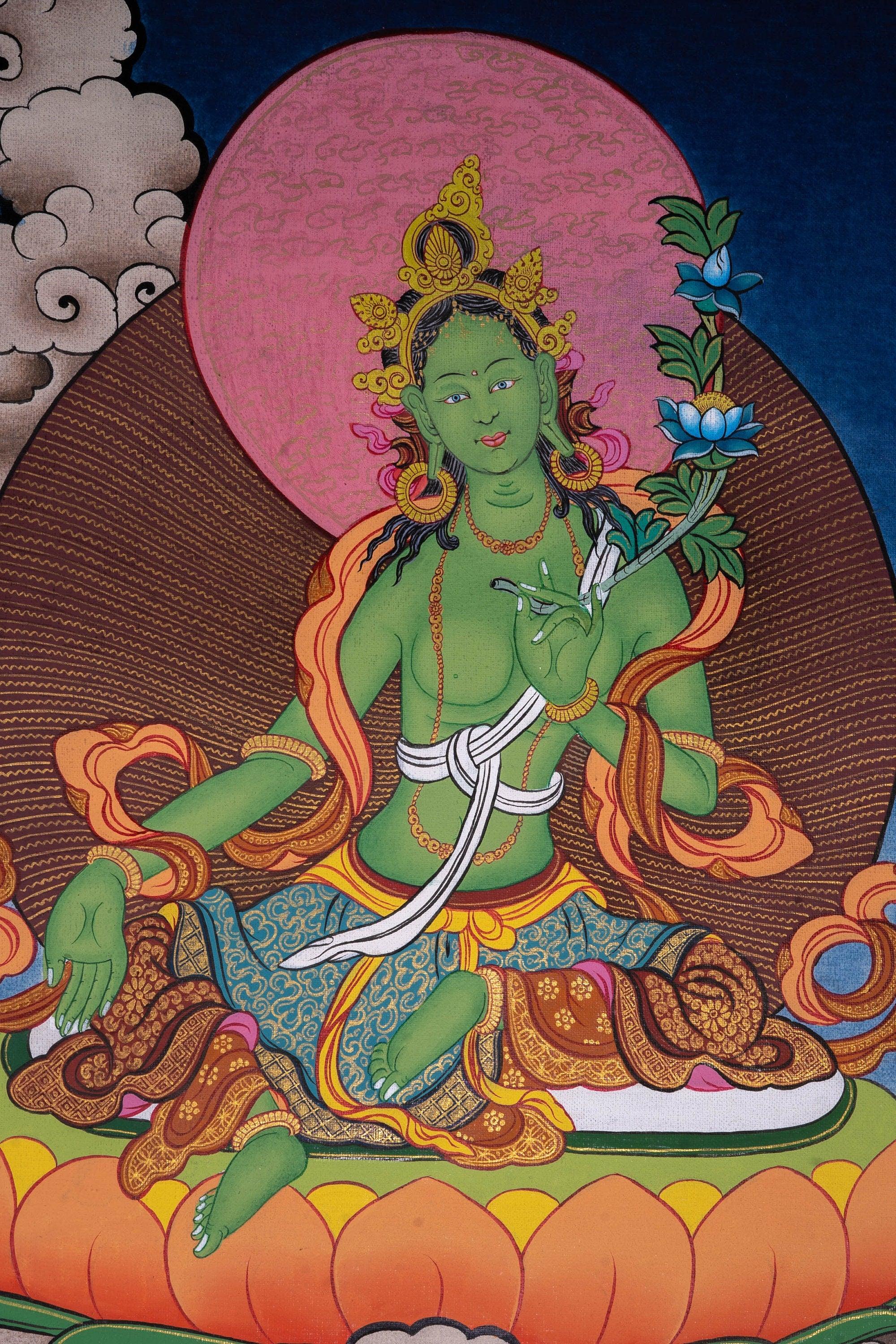 Beautiful Chenrezig thangka painting