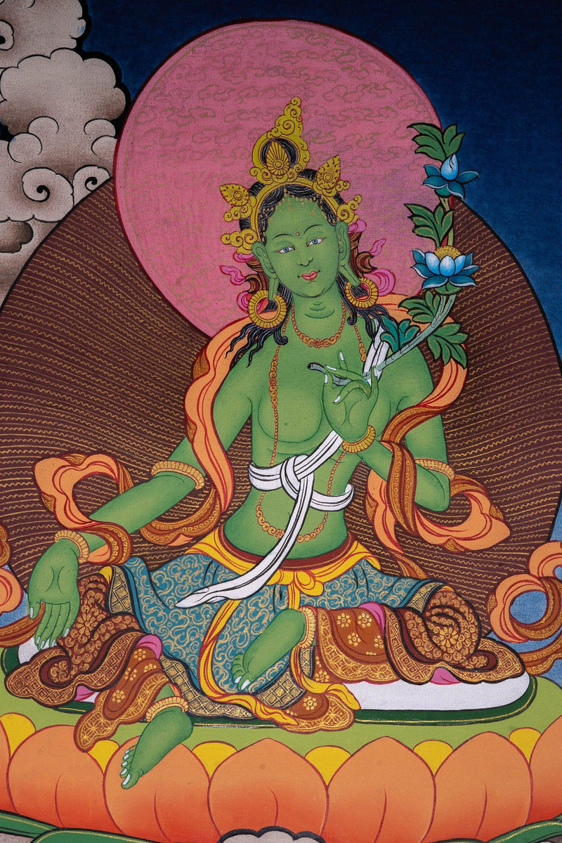 Beautiful Chenrezig thangka painting
