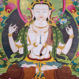Beautiful Chenrezig thangka painting