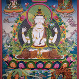 Beautiful Chenrezig thangka painting
