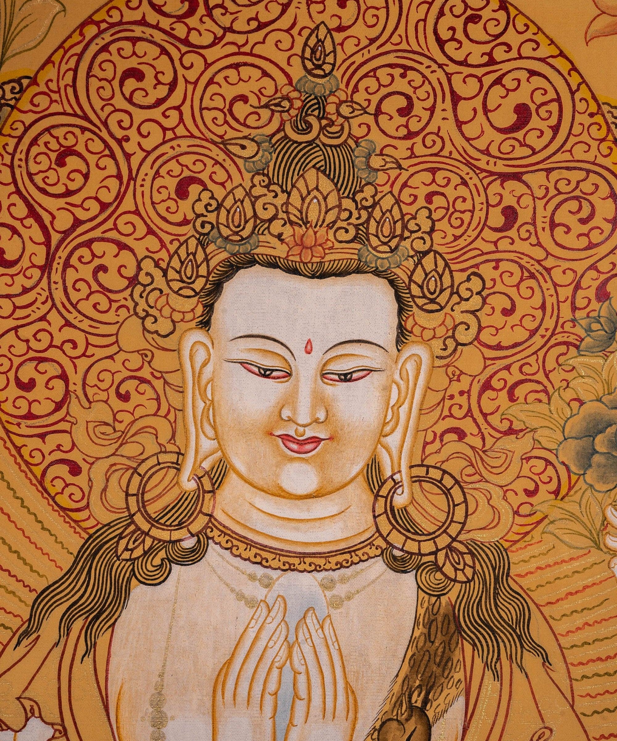 Chenrezig Thangka Painting - Himalayas Shop