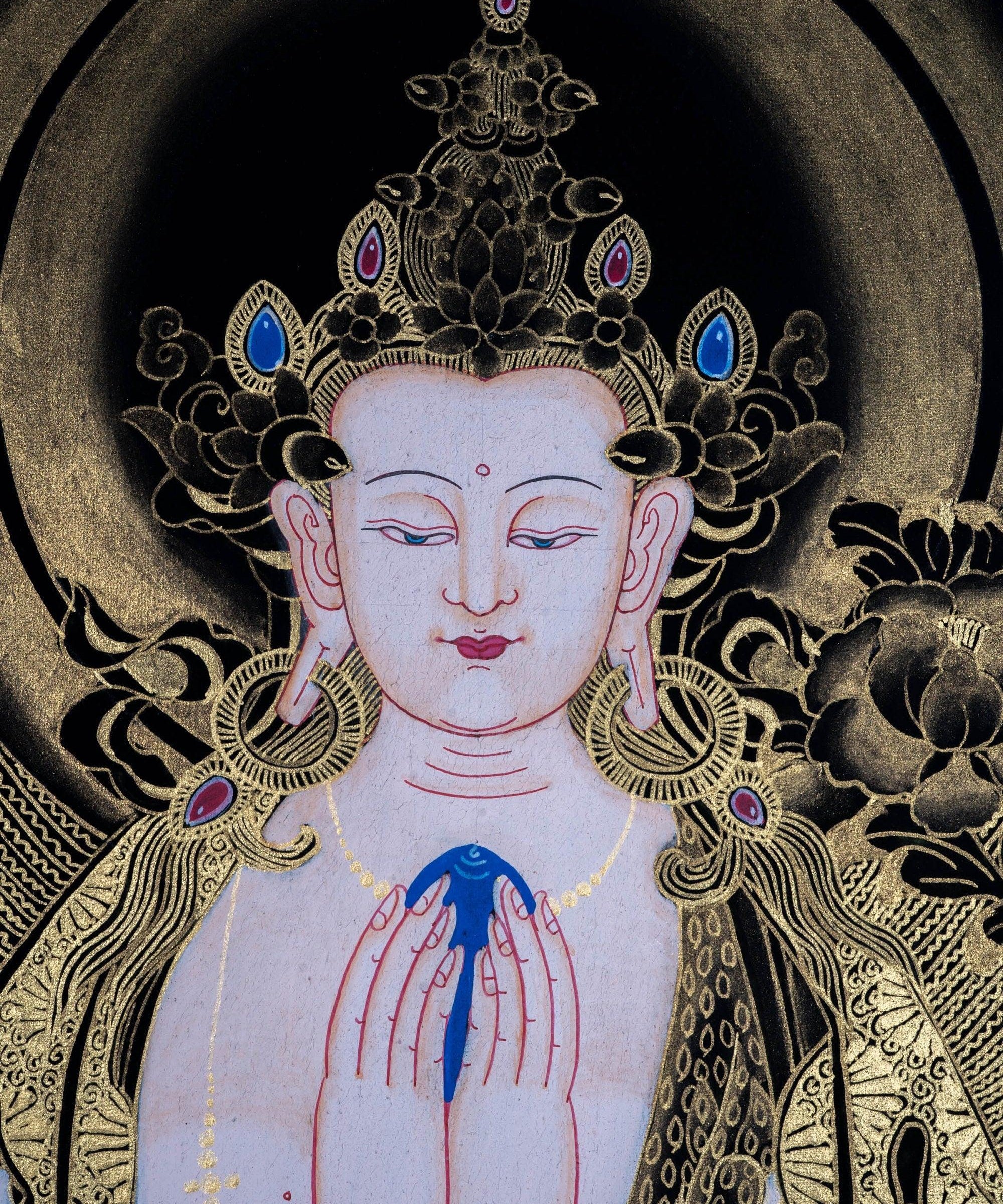 Beautiful Chenrezig thangka painting