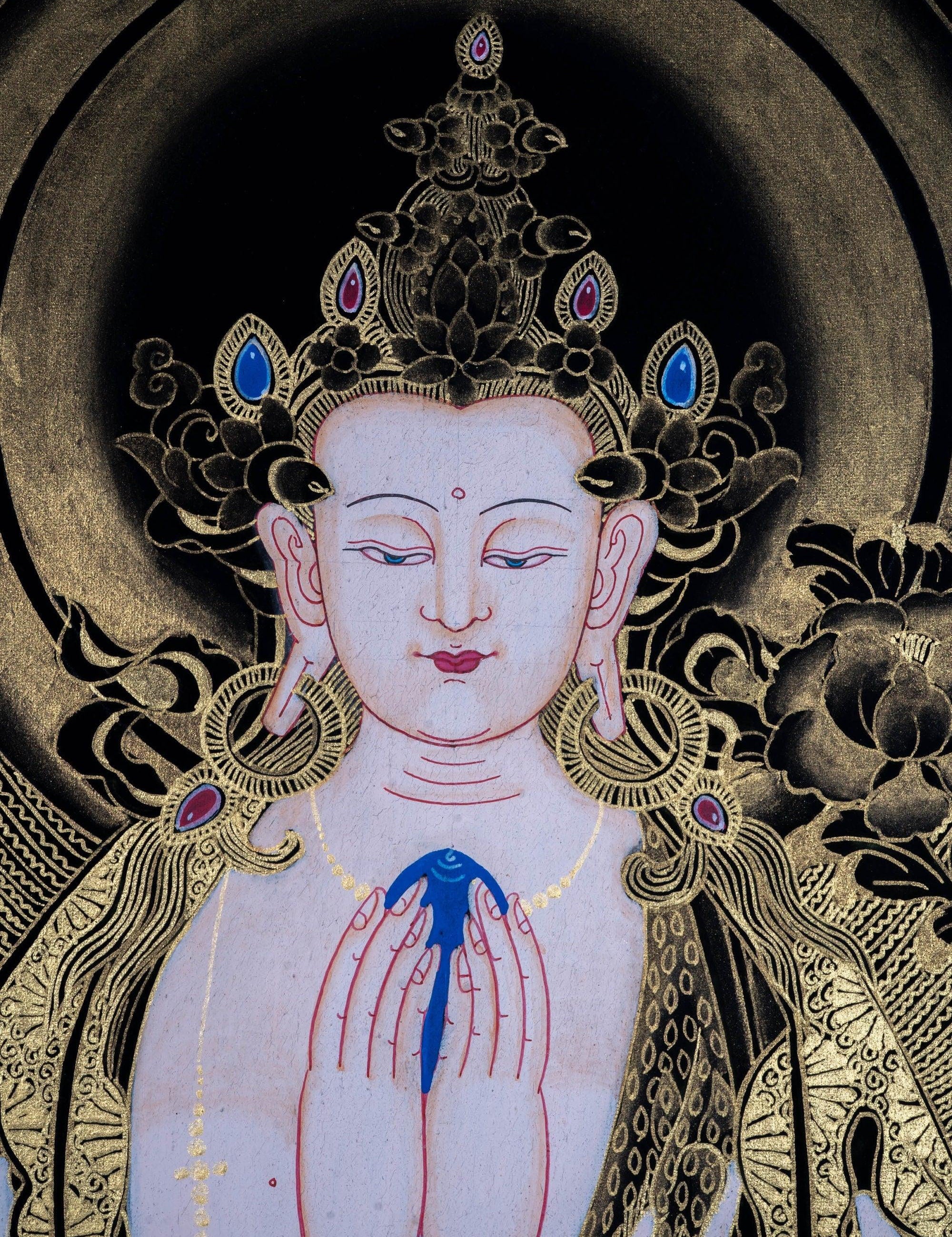 Beautiful Chenrezig thangka painting