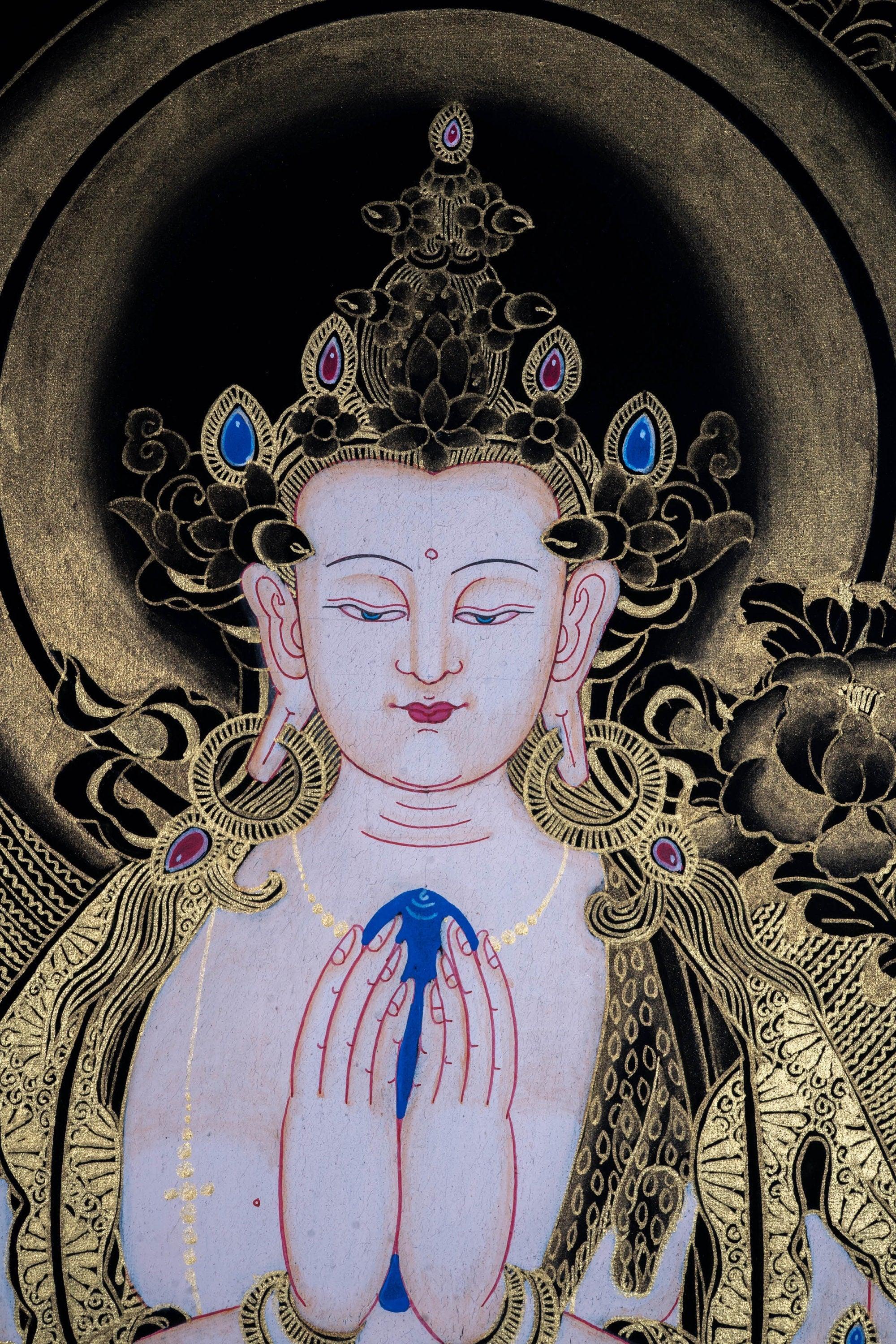 Beautiful Chenrezig thangka painting