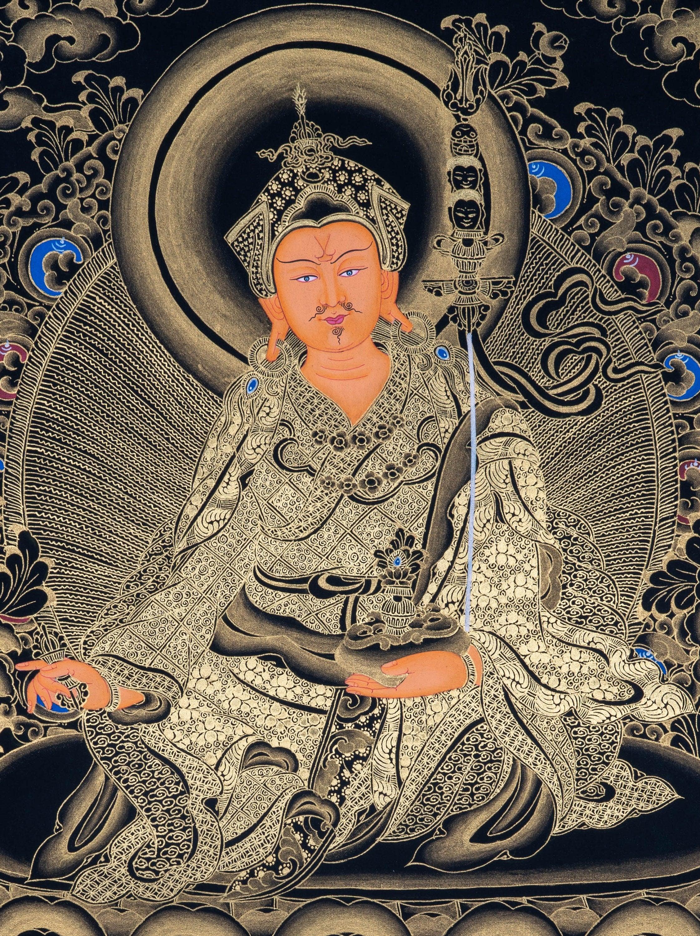 Guru Rinpoche | Master Padmasambhava Thangka Painting - Himalayas Shop