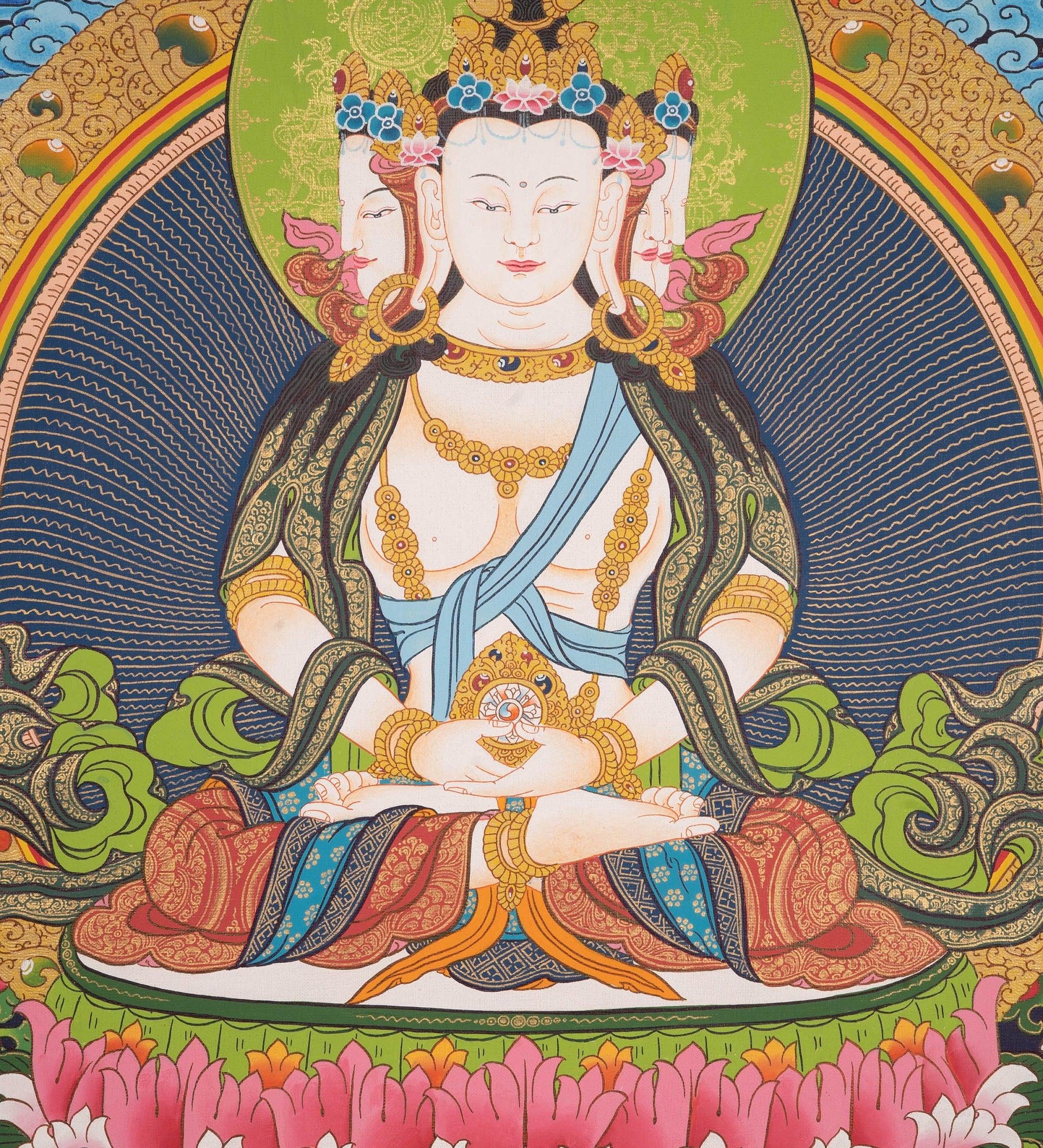 Namo Amitabho, Amitafo - Amitabha Buddha Thangka Painting