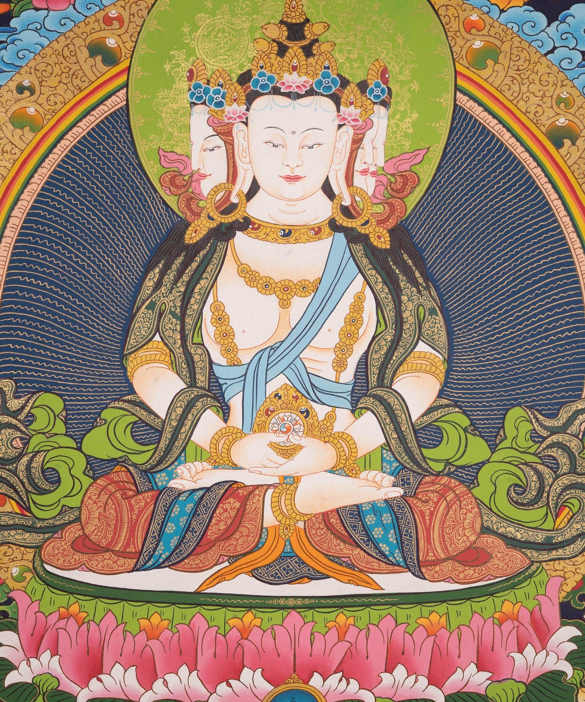 Namo Amitabho, Amitafo - Amitabha Buddha Thangka Painting