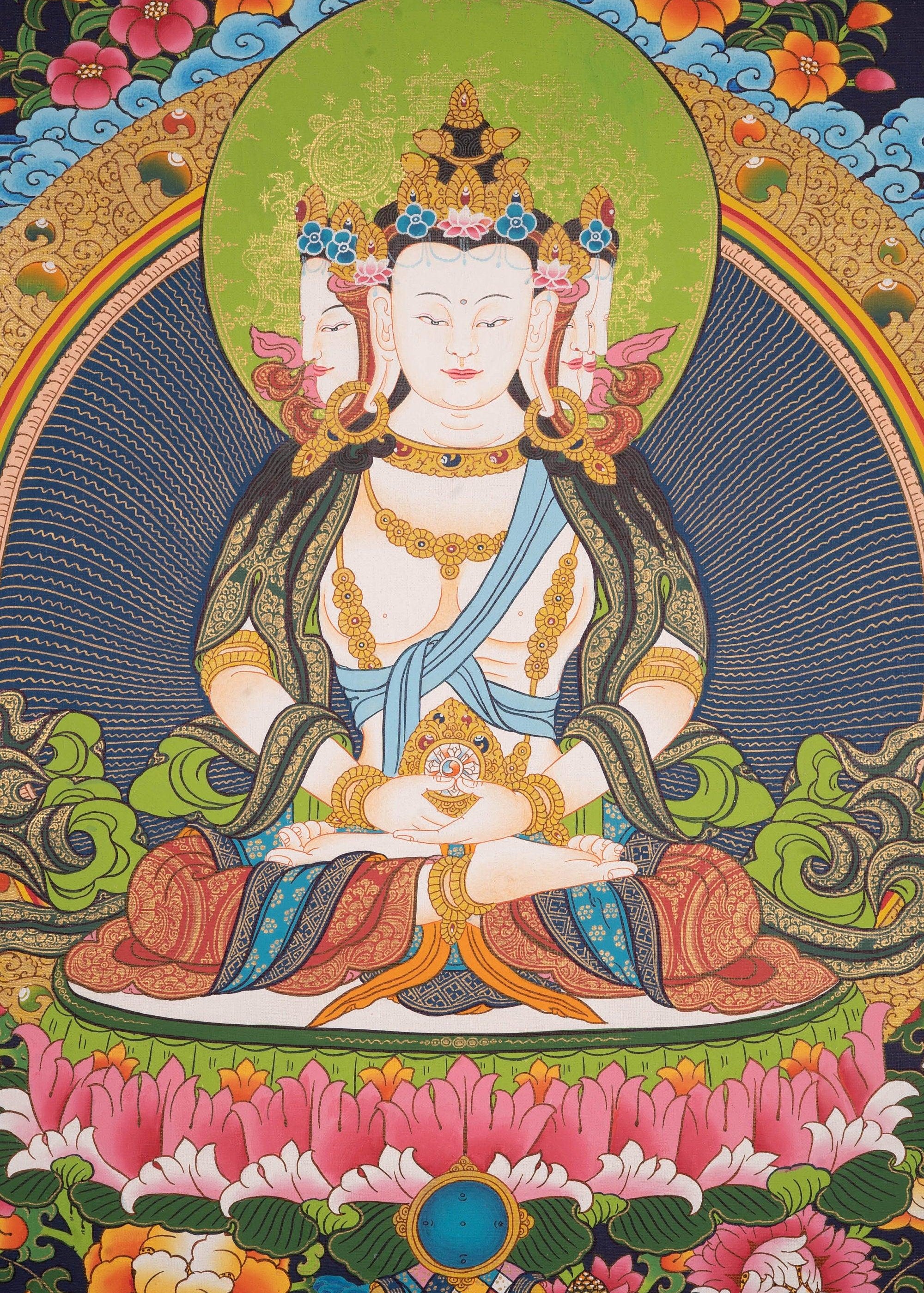 Namo Amitabho, Amitafo - Amitabha Buddha Thangka Painting