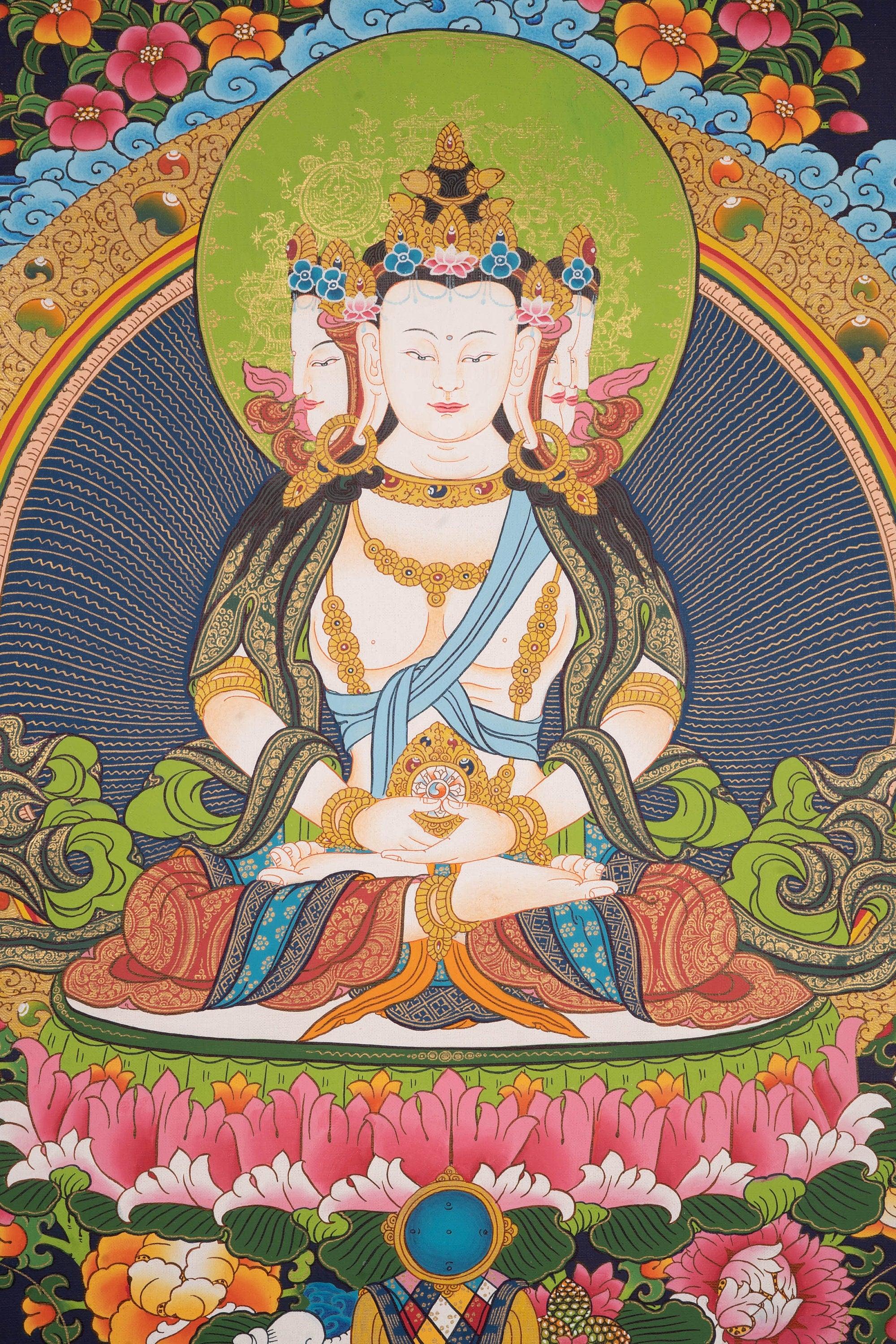 Namo Amitabho, Amitafo - Amitabha Buddha Thangka Painting