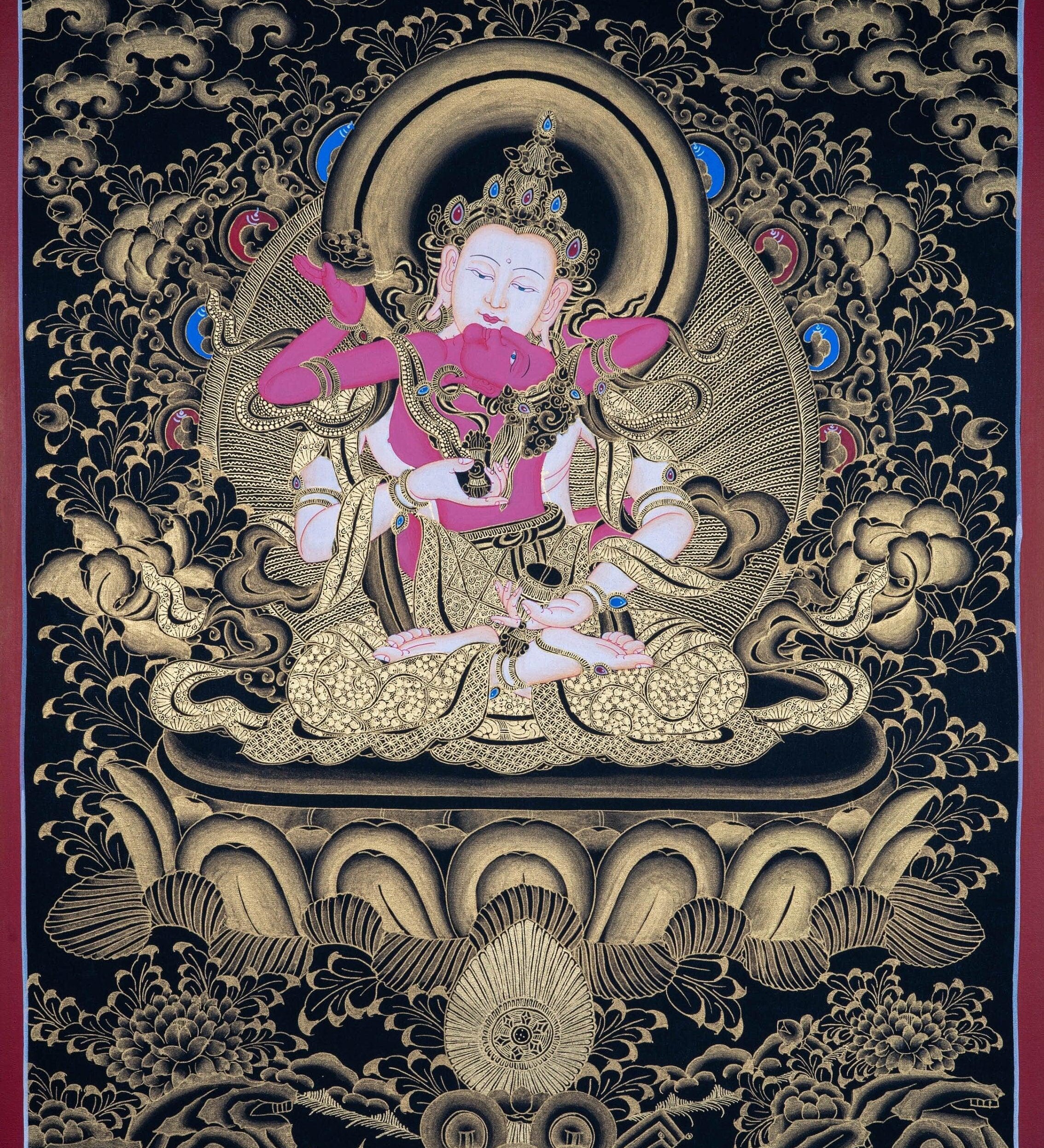 Vajrasattva Shakti , The Great Purifier - Genuine Thangka Painting