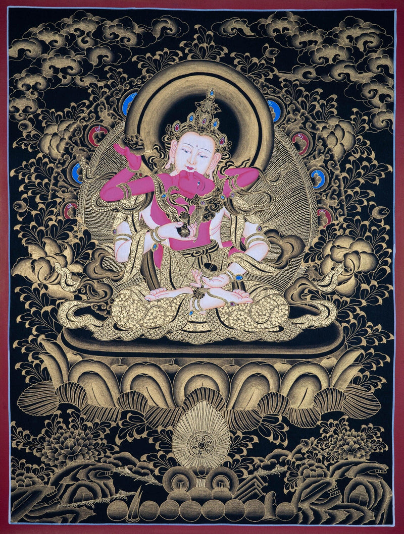 Vajrasattva Shakti , The Great Purifier - Genuine Thangka Painting