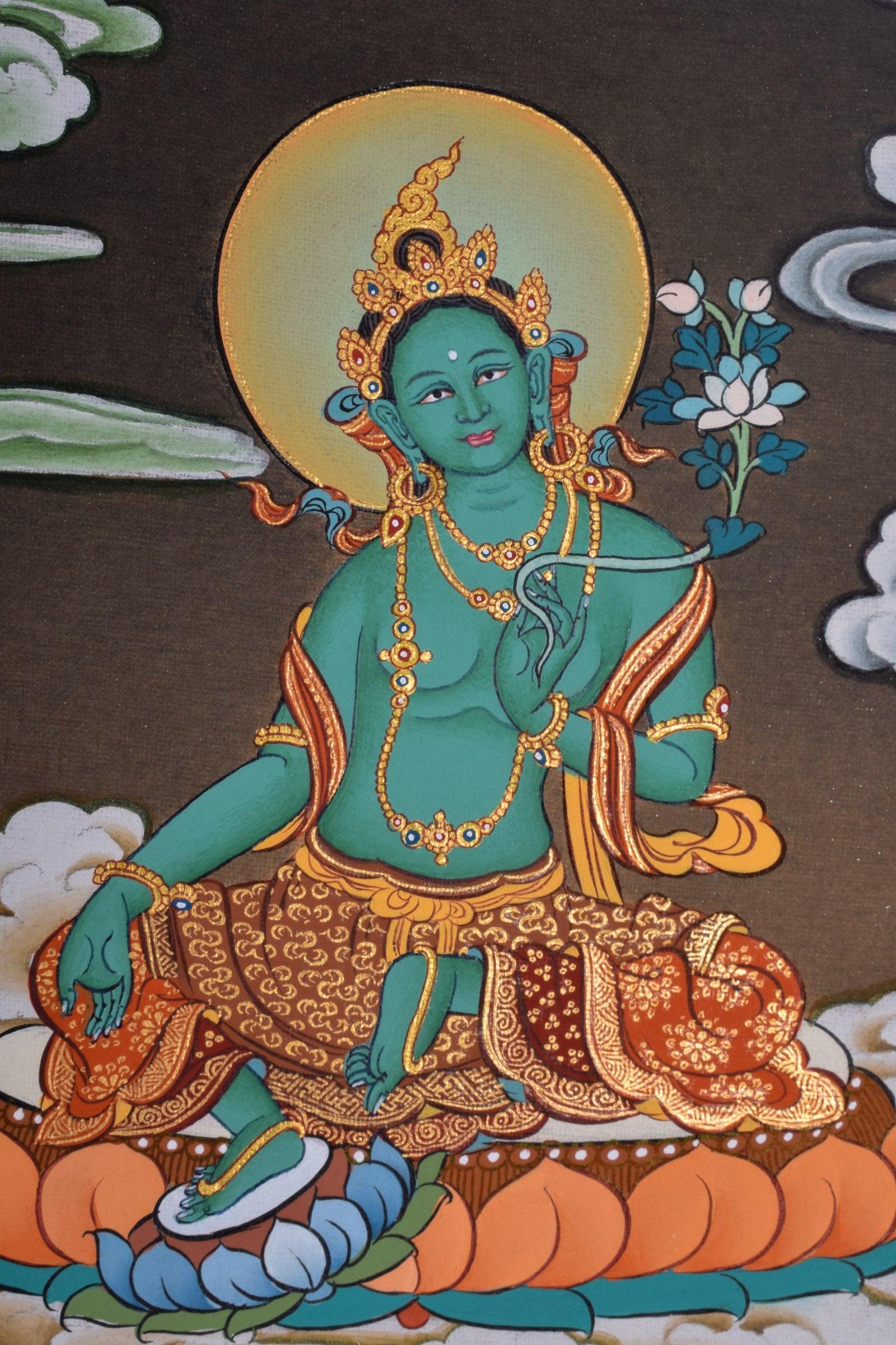 Beautiful Chenrezig Thangka Art for Wall Hanging and Chakra Cleansing