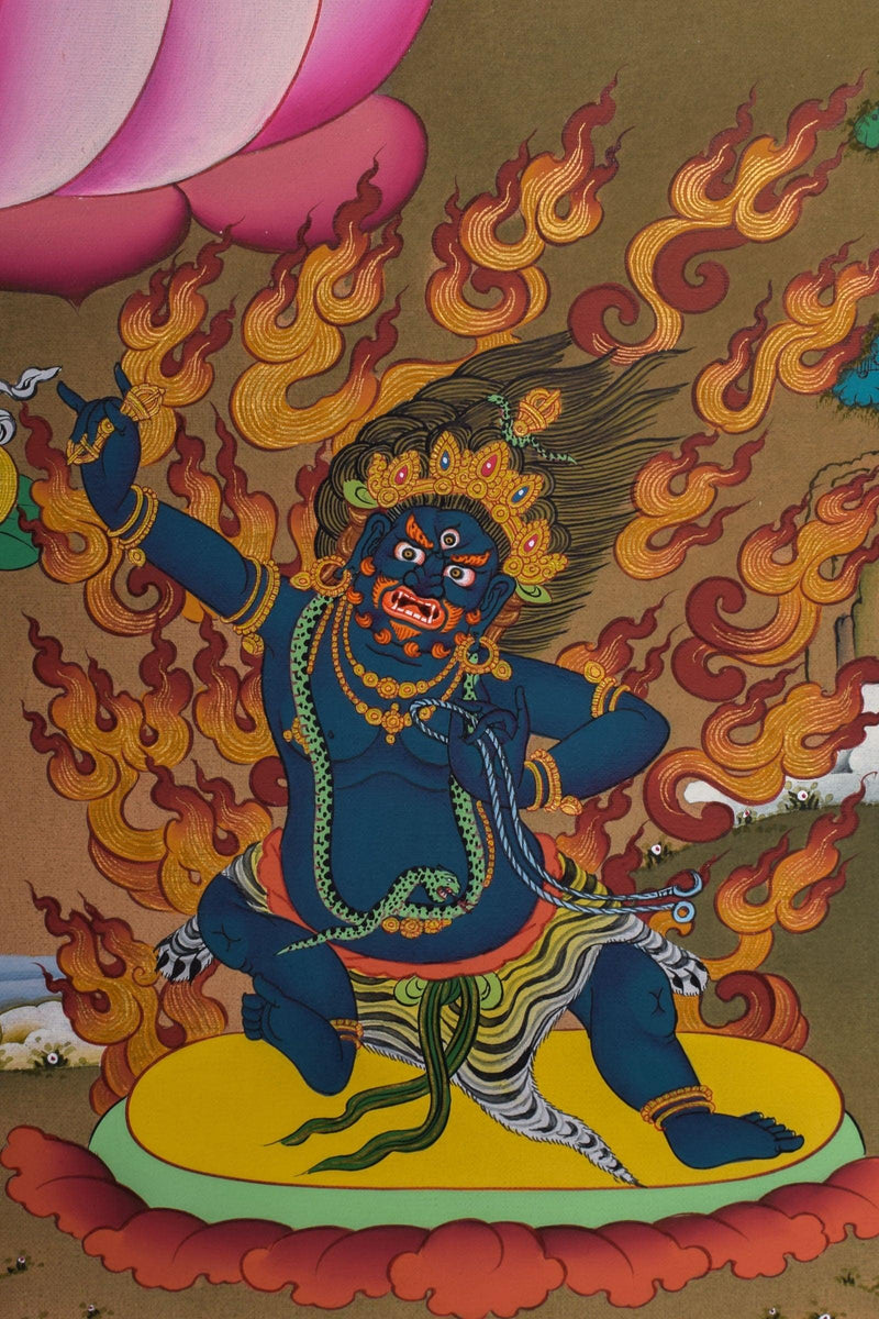 Manjushri Thangka Painting for Meditational Practice and Spiritual Gift