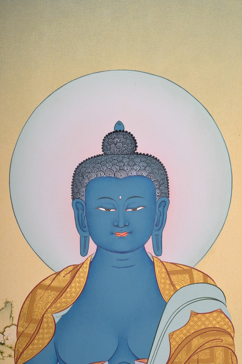 Genuine Tibetan Thangka of Medicine Buddha