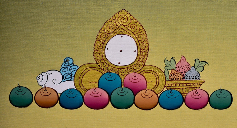 Thangka Painting of Shakyamuni Buddha for Home Decoration and Chakra Cleansing