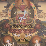 Handmade Amitayus Thangka Painting on Cotton Canvas