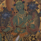Green Tara Tibetan Thangka For Meditational Practice and Spiritual Gifts