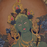 Green Tara Tibetan Thangka For Meditational Practice and Spiritual Gifts