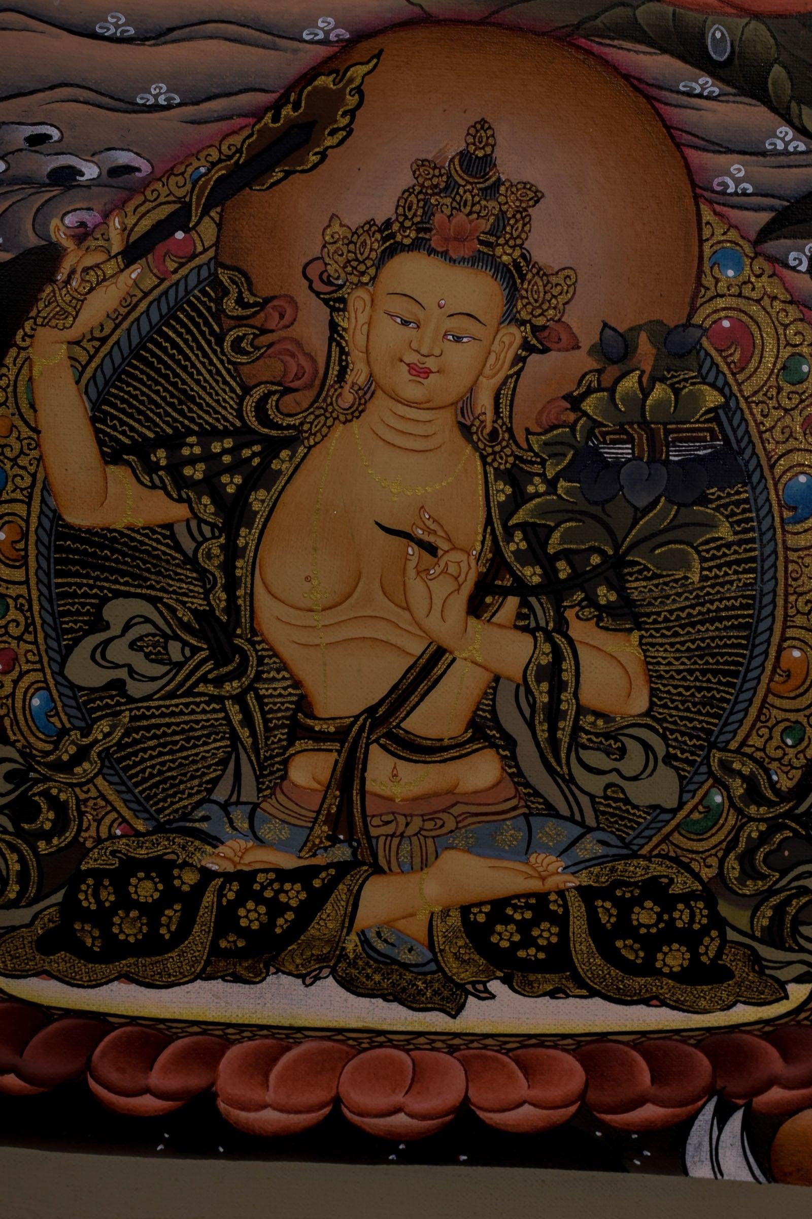 Green Tara Thangka Painting  For Meditational Practice and Spiritual Gifts
