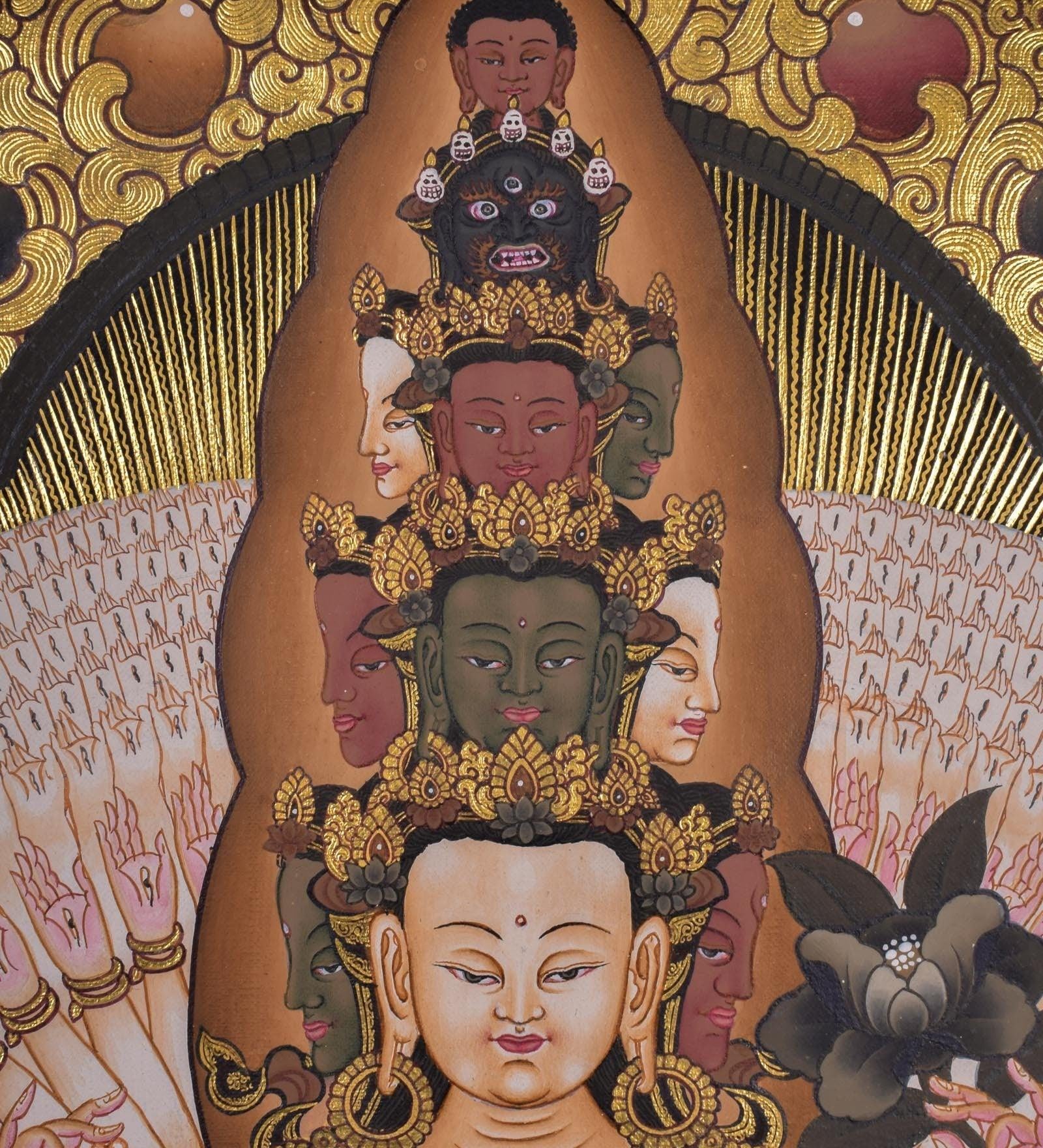 1000 Armed Avalokiteshvara Thangka Painting - Himalayas Shop