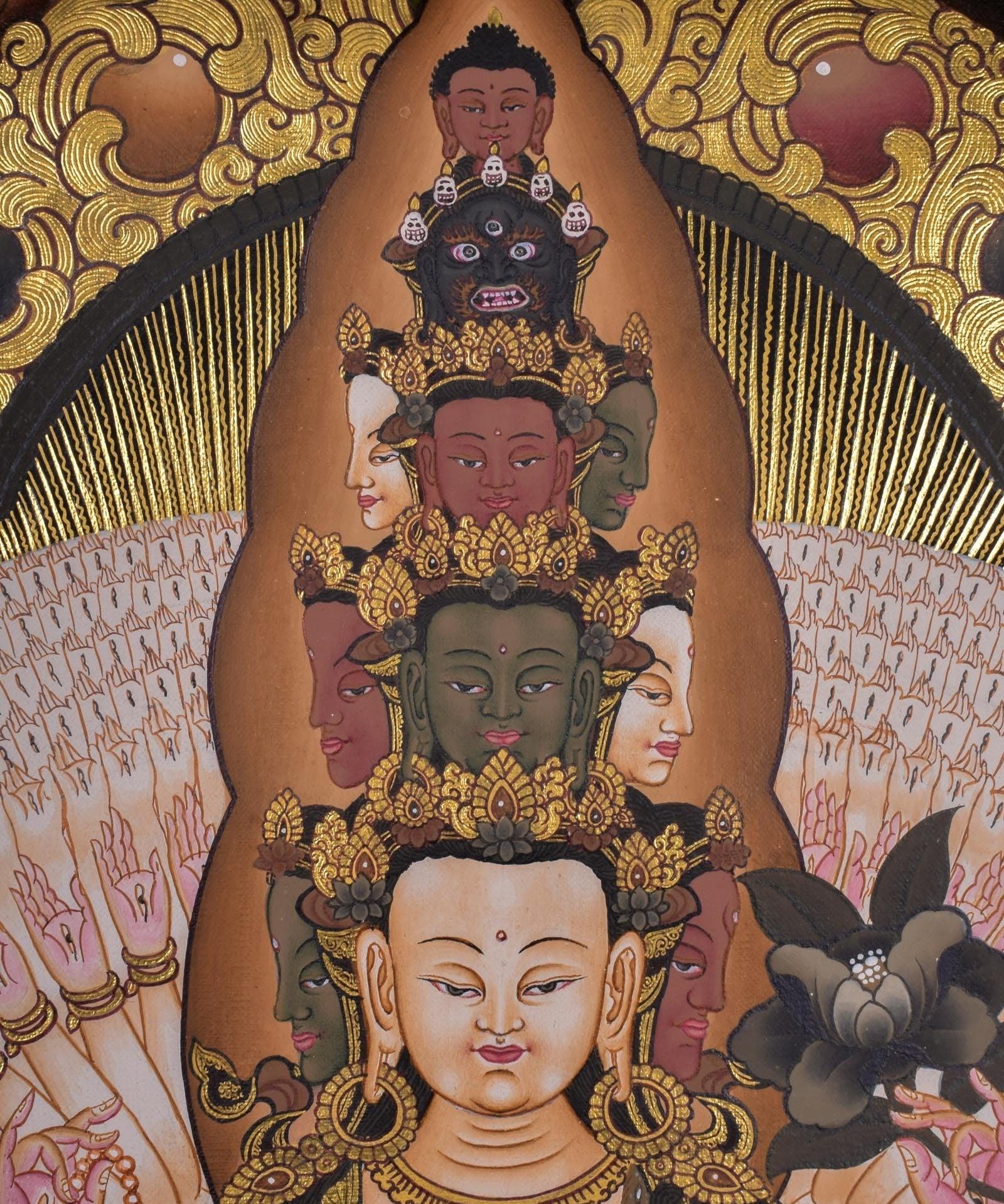 1000 Armed Avalokiteshvara Thangka Painting - Himalayas Shop