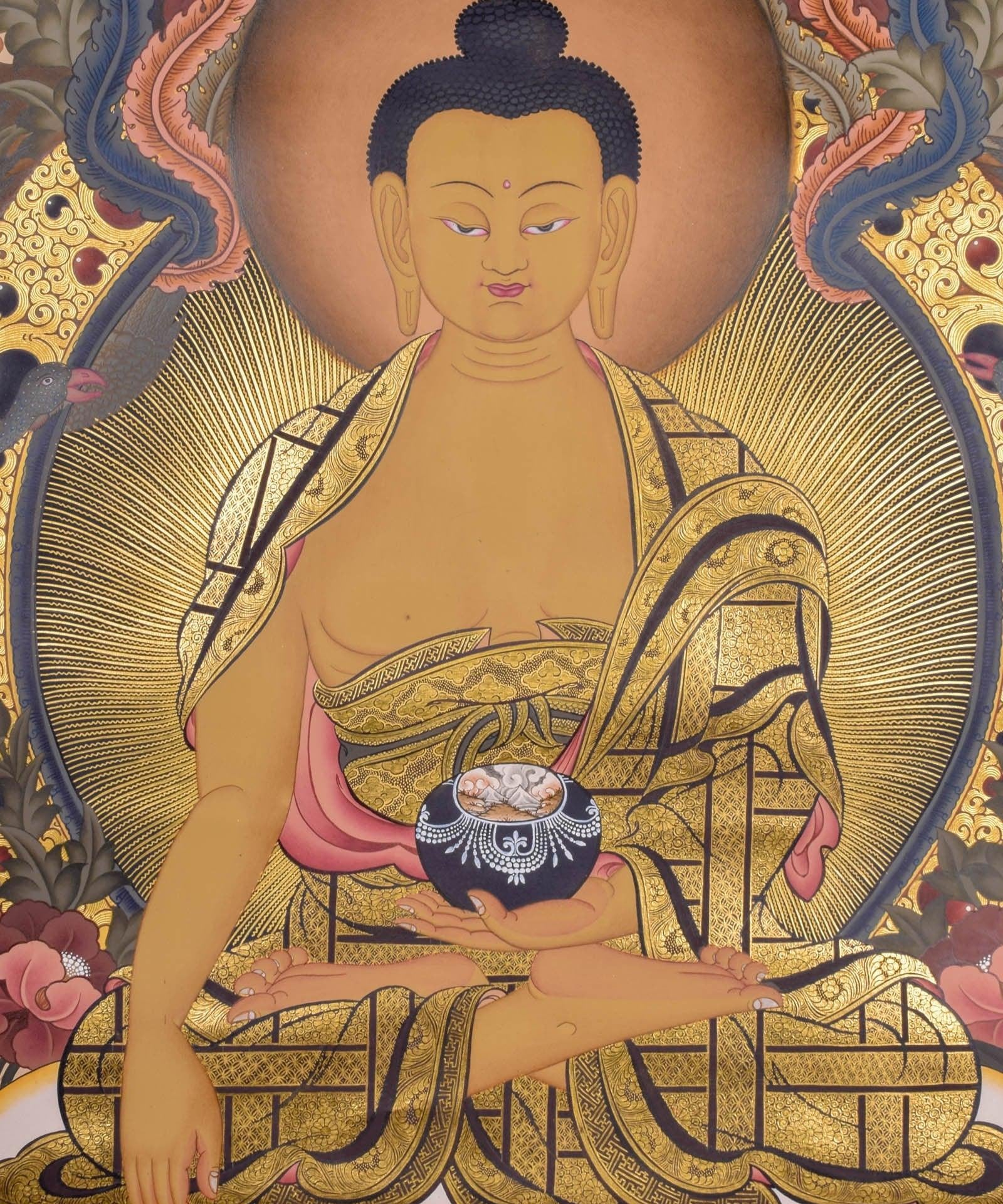 Shakyamuni  Buddha Tibetan Thangka - Himalayas Shop